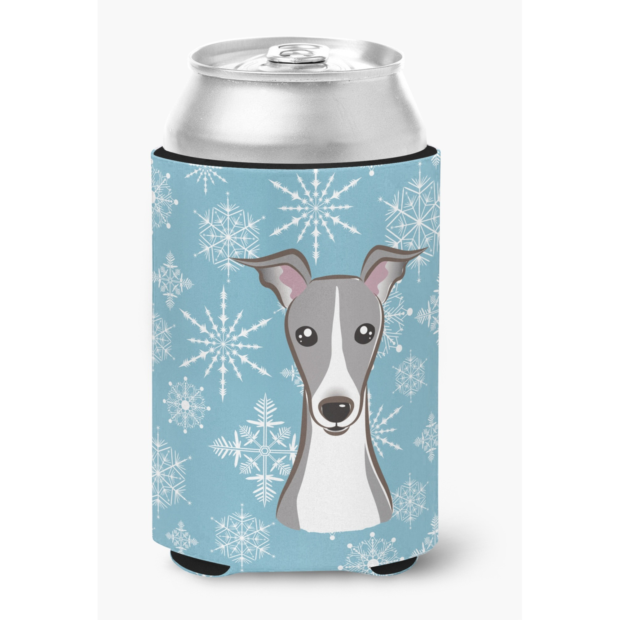 &quotCaroline's Treasures Snowflake Italian Greyhound Can/Bottle Hugger, Multicolor"
