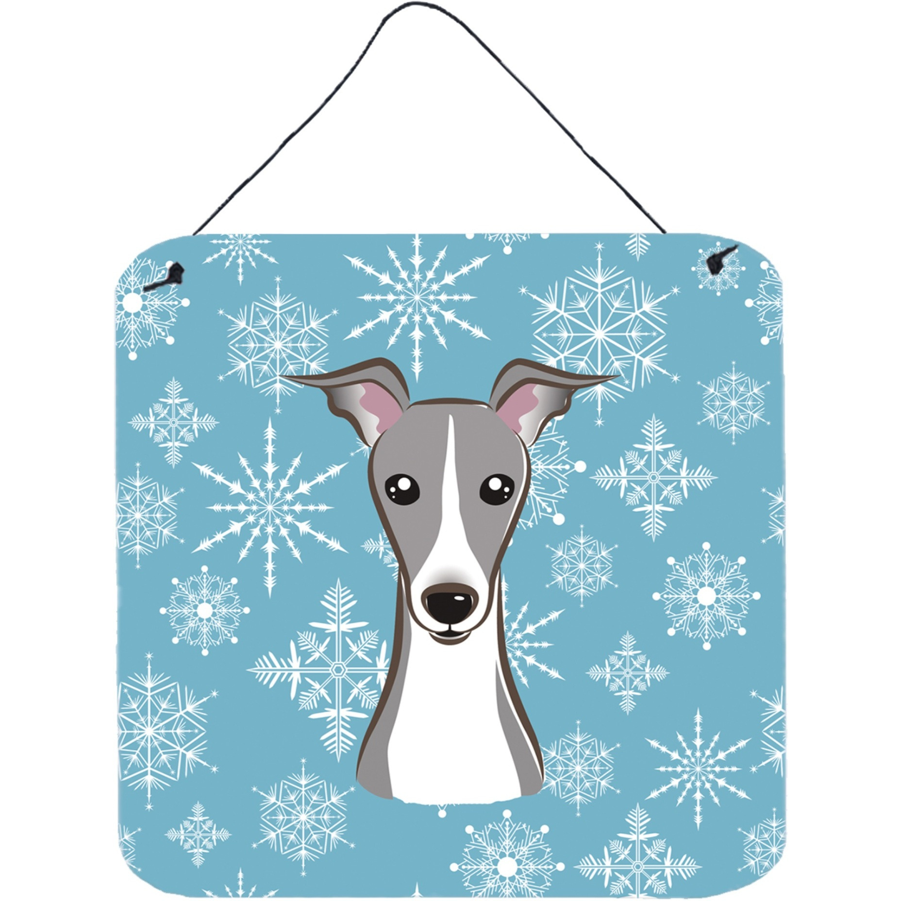 &quotCaroline's Treasures Snowflake Italian Greyhound Wall or Door Hanging Prints BB1670DS66, 6HX6W, Multicolor"