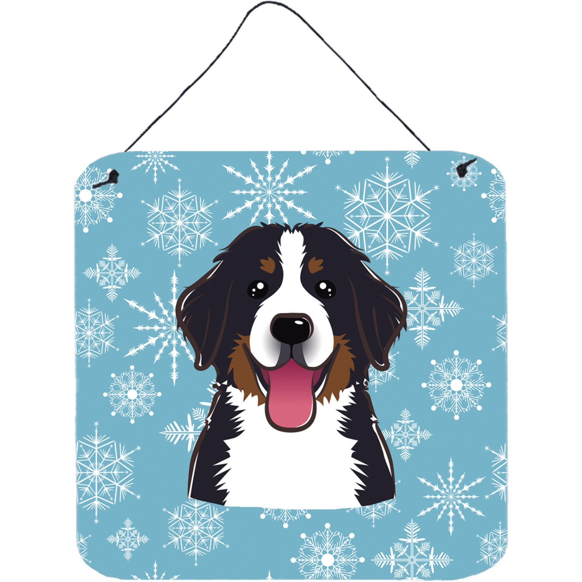 &quotCaroline's Treasures Snowflake Bernese Mountain Dog Wall or Door Hanging Prints BB1671DS66, 6HX6W, Multicolor"