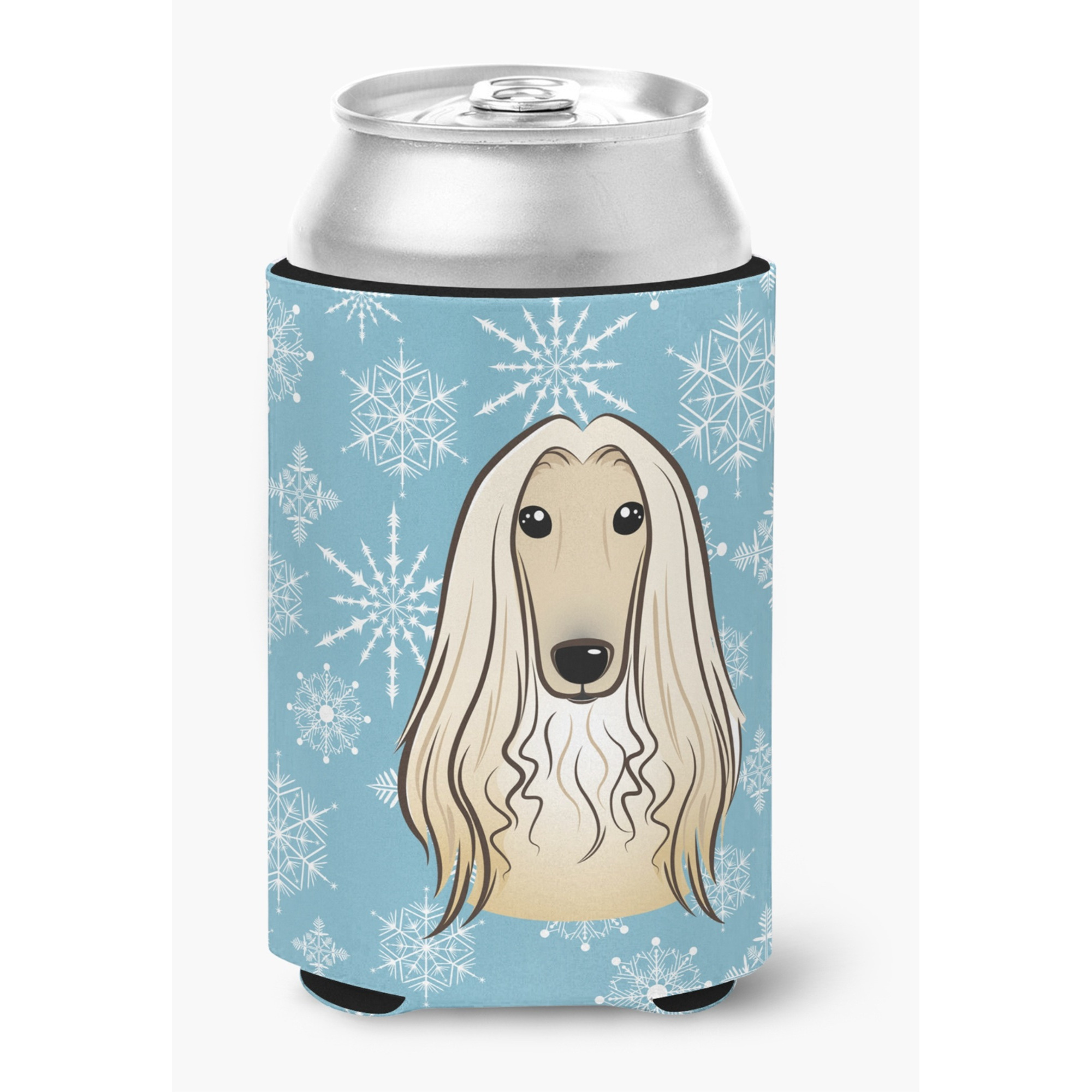 &quotCaroline's Treasures Snowflake Afghan Hound Can/Bottle Hugger, Multicolor"