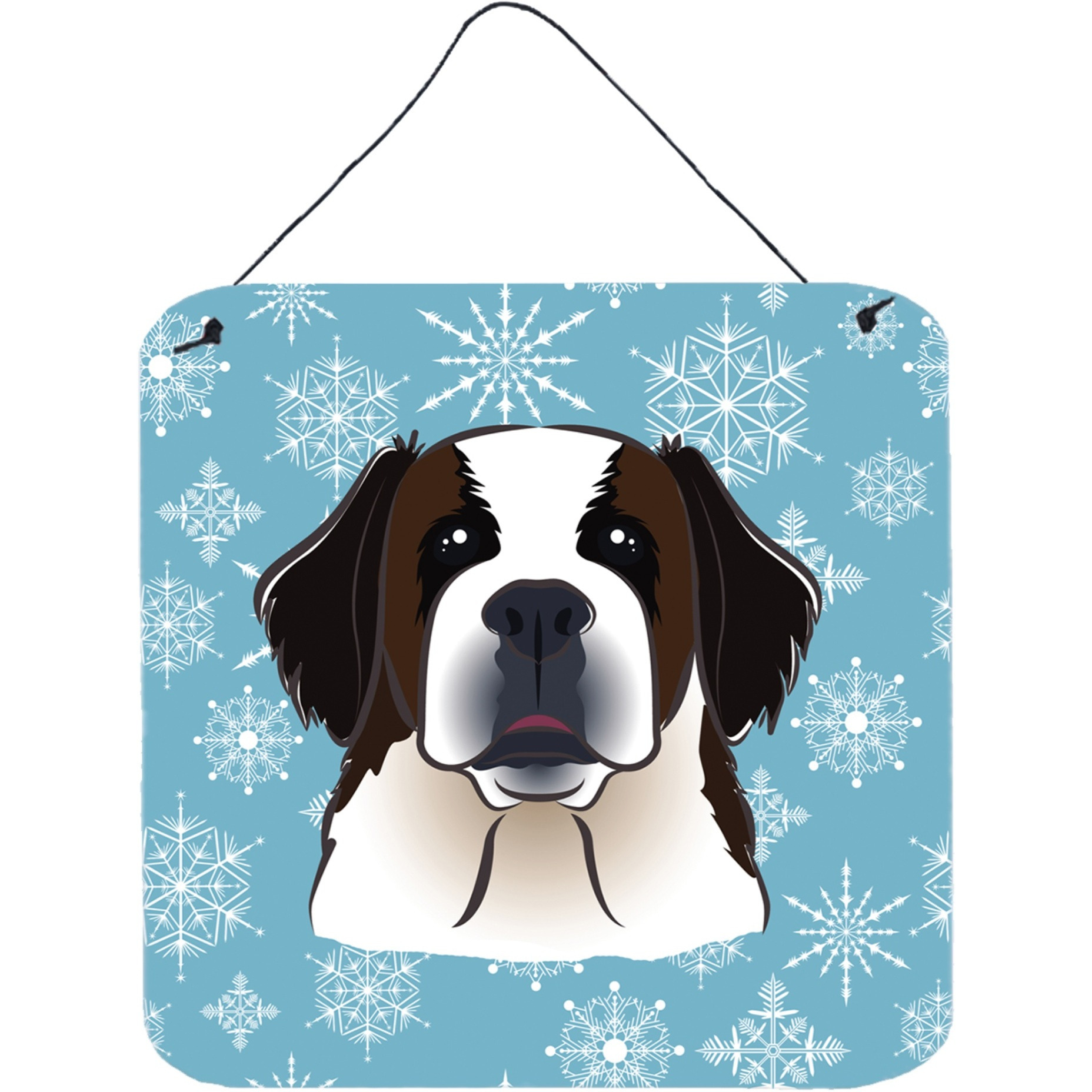 &quotCaroline's Treasures Snowflake Saint Bernard Wall or Door Hanging Prints BB1680DS66, 6HX6W, Multicolor"