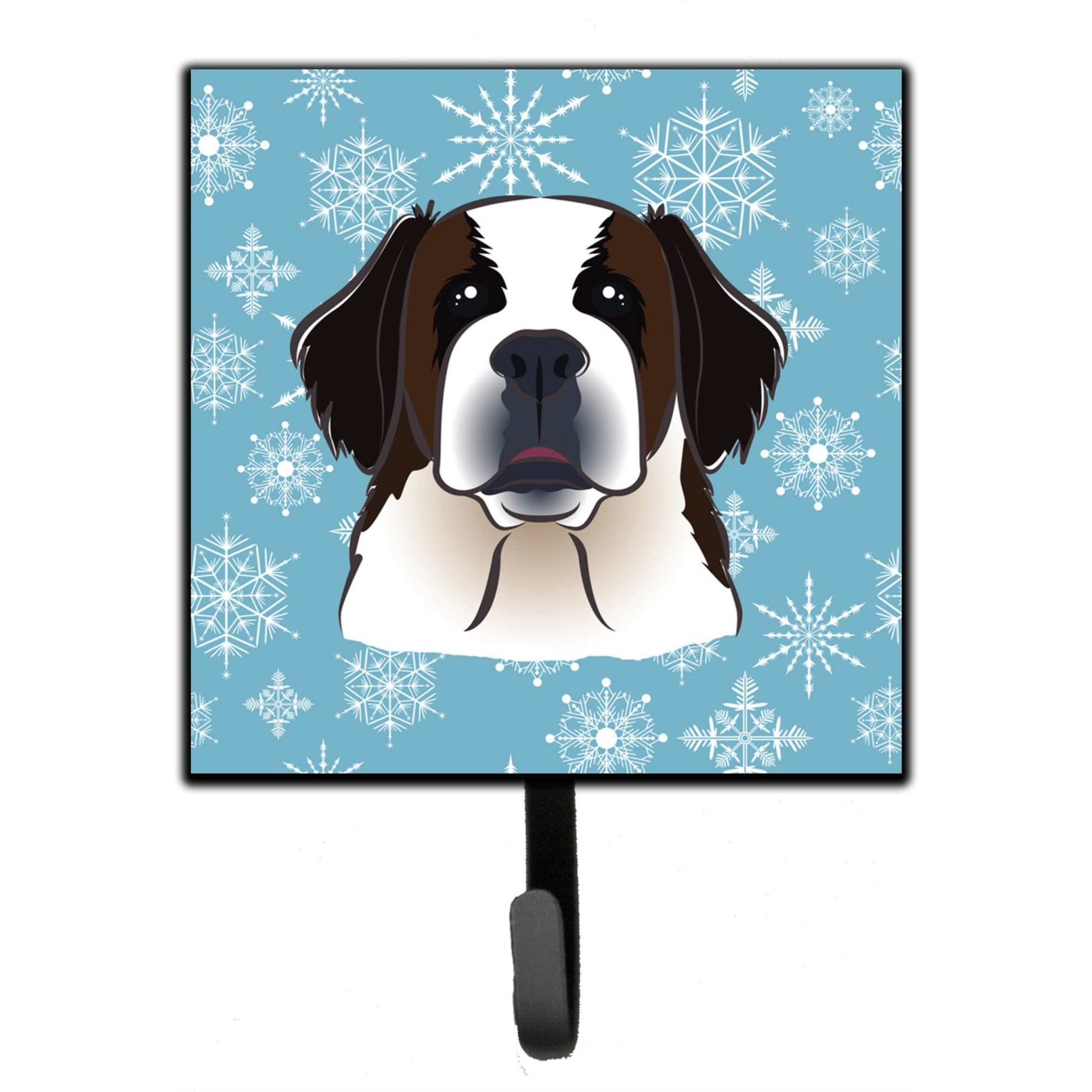 &quotCaroline's Treasures BB1680SH4 Snowflake Saint Bernard Leash or Key Holder, Small, Multicolor"