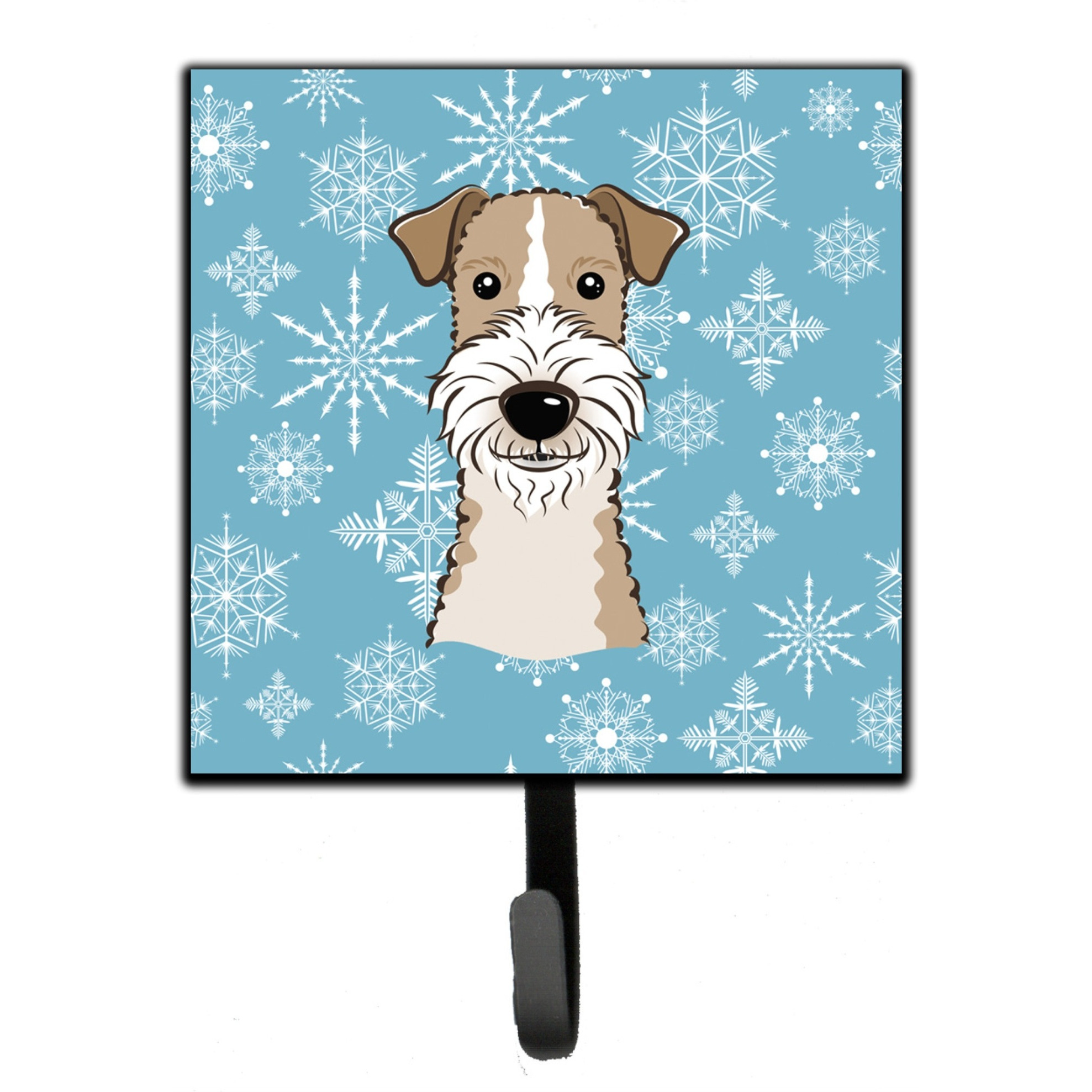 &quotCaroline's Treasures BB1681SH4 Snowflake Wire Haired Fox Terrier Leash or Key Holder, Small, Multicolor"