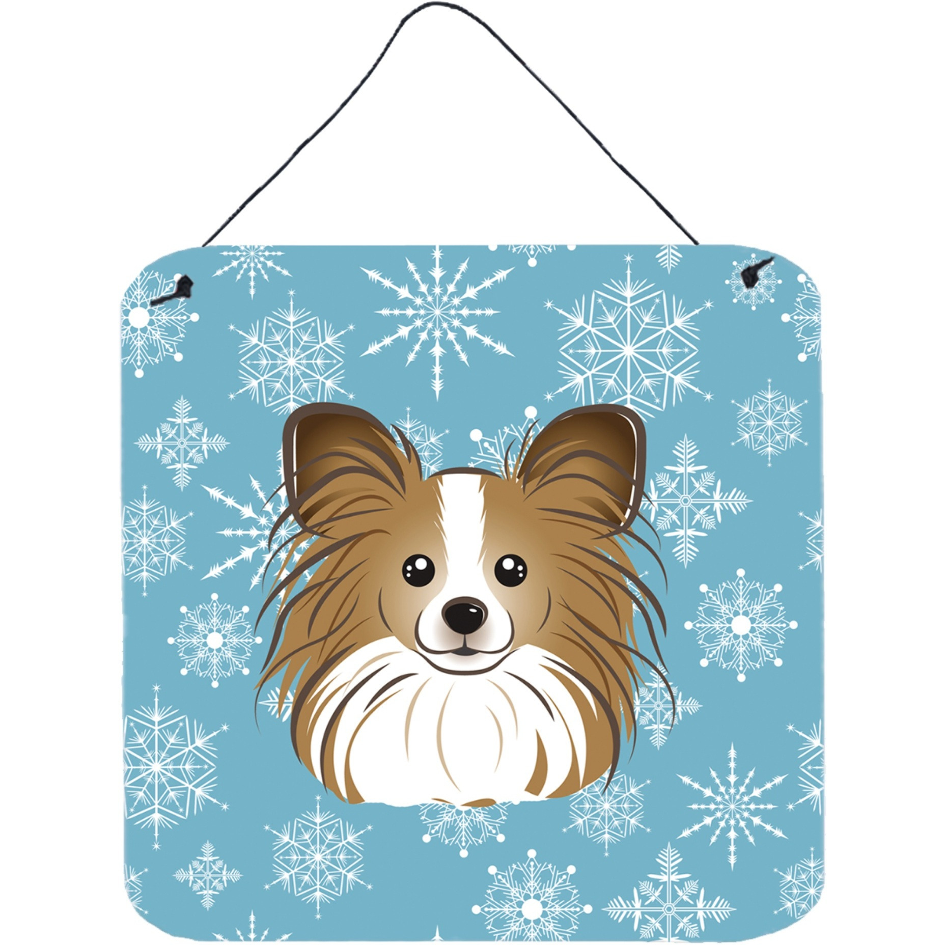 &quotCaroline's Treasures Snowflake Papillon Wall or Door Hanging Prints BB1682DS66, 6HX6W, Multicolor"