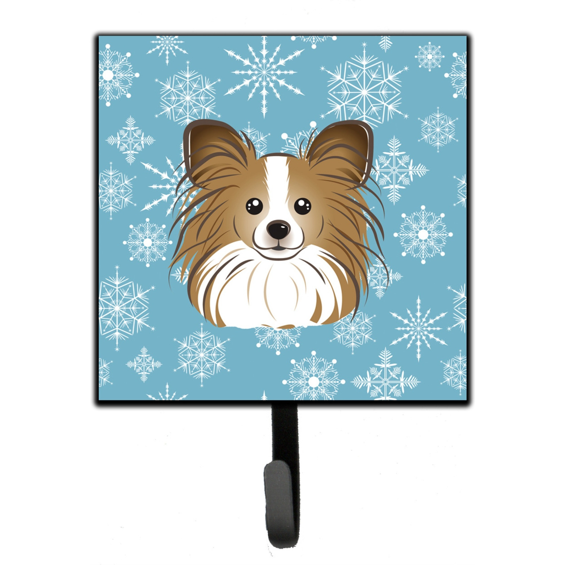 &quotCaroline's Treasures BB1682SH4 Snowflake Papillion Leash or Key Holder, Small, Multicolor"