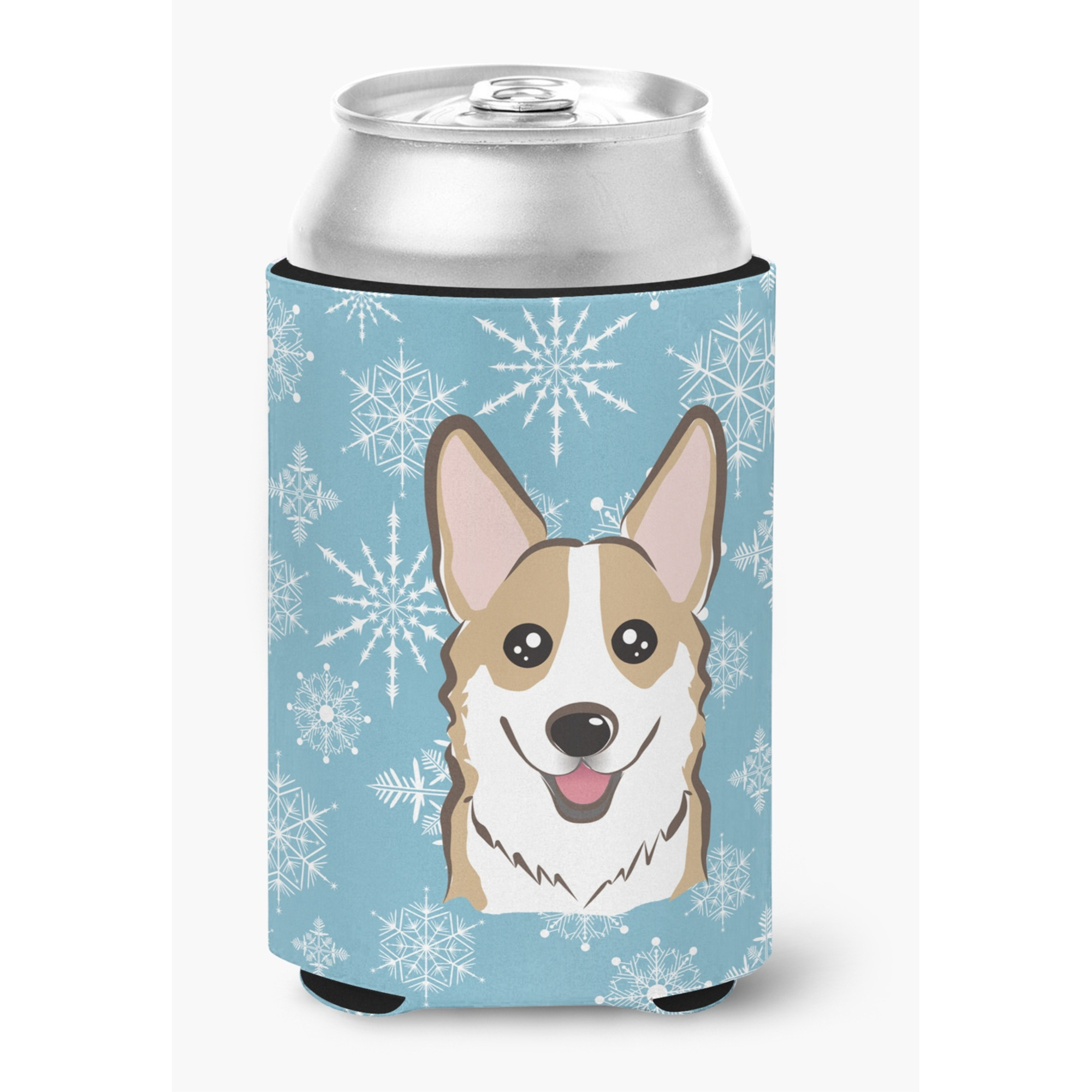 &quotCaroline's Treasures Snowflake Sable Corgi Can/Bottle Hugger, Multicolor"
