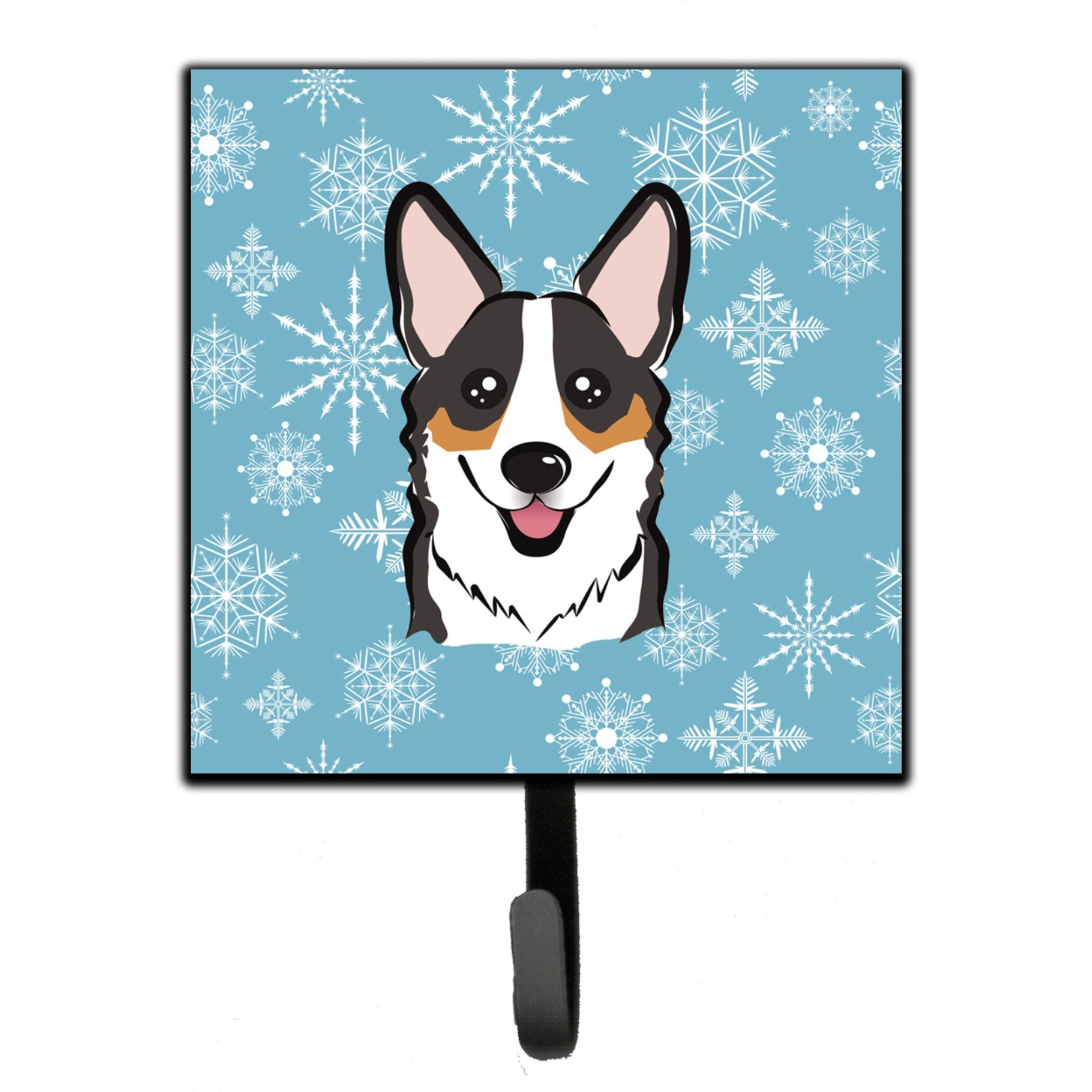 &quotCaroline's Treasures BB1689SH4 Snowflake Tricolor Corgi Leash or Key Holder, Small, Multicolor"