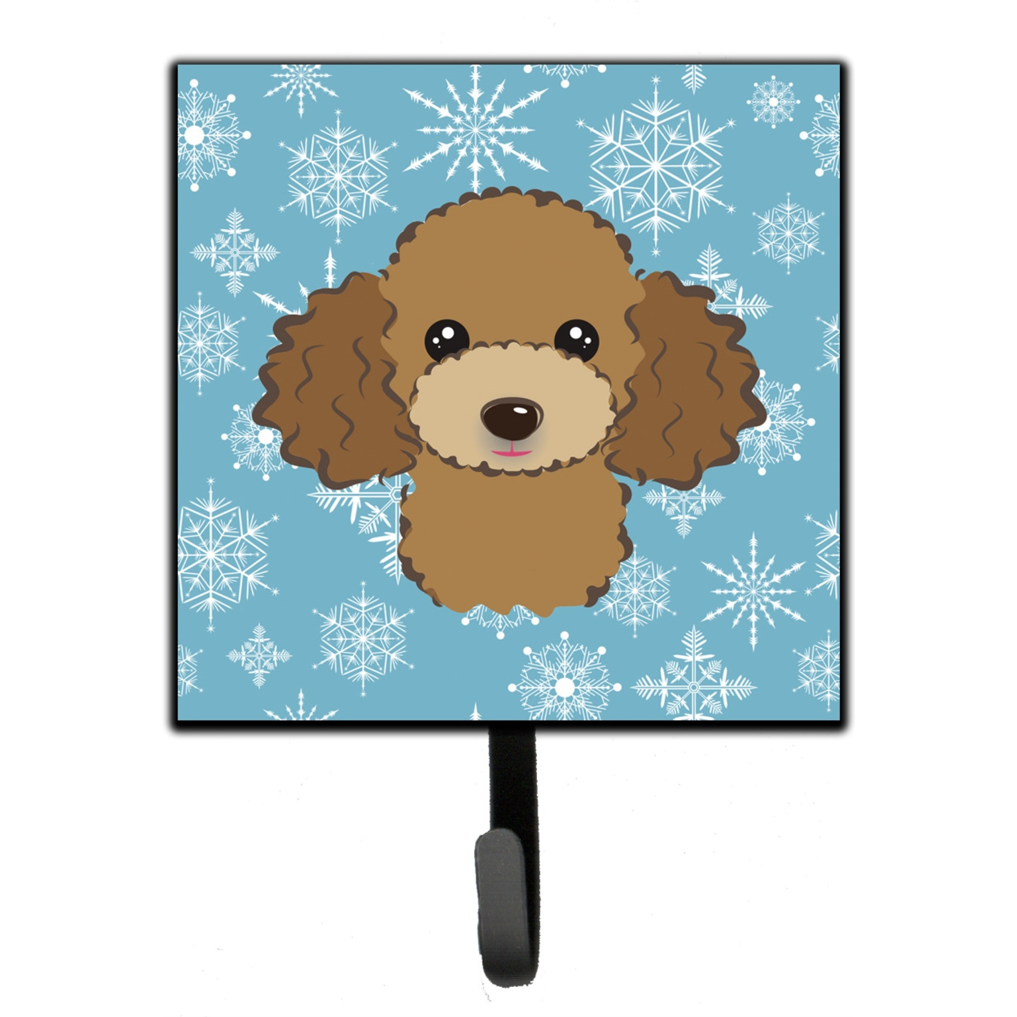 &quotCaroline's Treasures BB1690SH4 Snowflake Chocolate Brown Poodle Leash or Key Holder, Small, Multicolor"