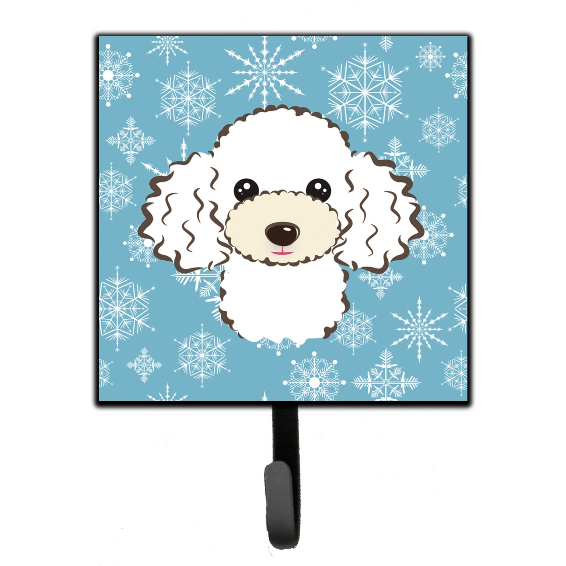 &quotCaroline's Treasures BB1691SH4 Snowflake White Poodle Leash or Key Holder, Small, Multicolor"