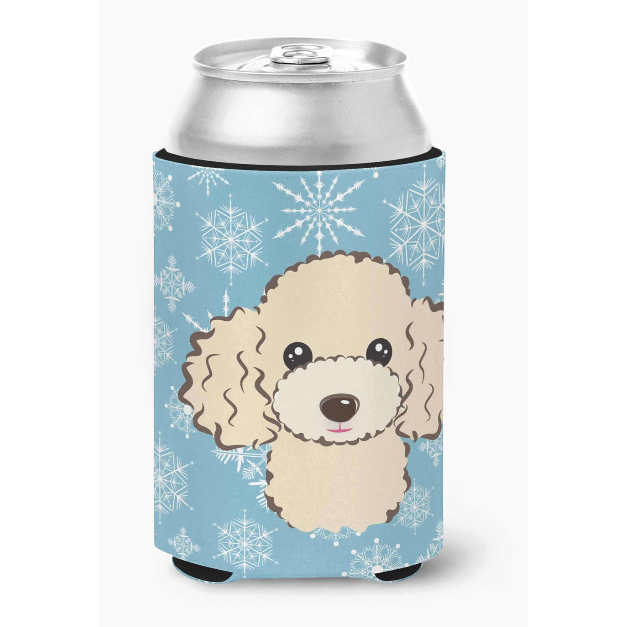 &quotCaroline's Treasures Snowflake Buff Poodle Can/Bottle Hugger, Multicolor"