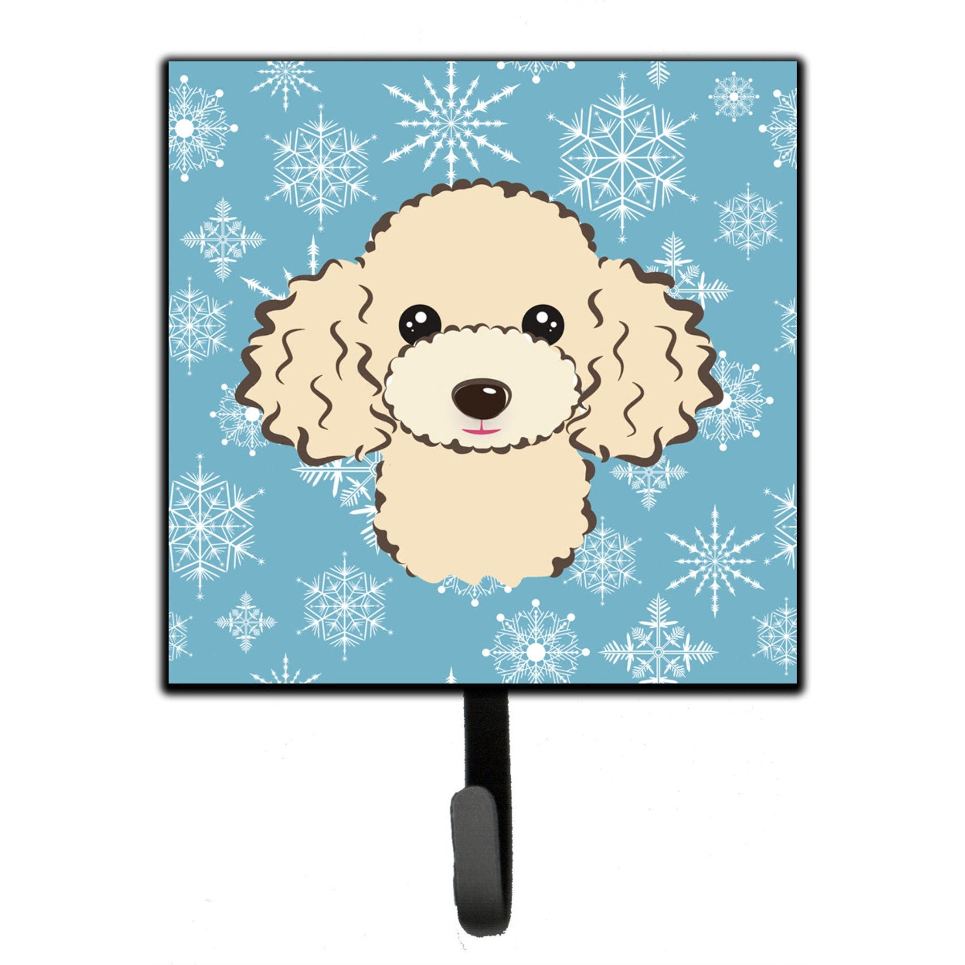 &quotCaroline's Treasures BB1692SH4 Snowflake Buff Poodle Leash or Key Holder, Small, Multicolor"