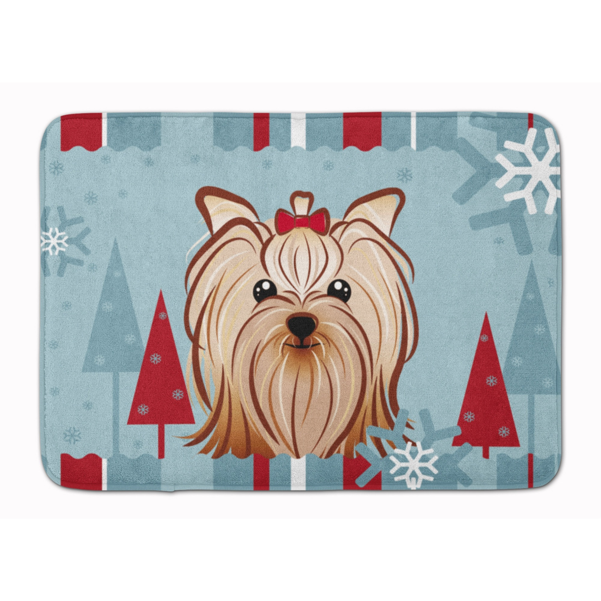 &quotCaroline's Treasures Winter Yorkie Yorkishire Terrier, 19"" x 27"", Multicolor"