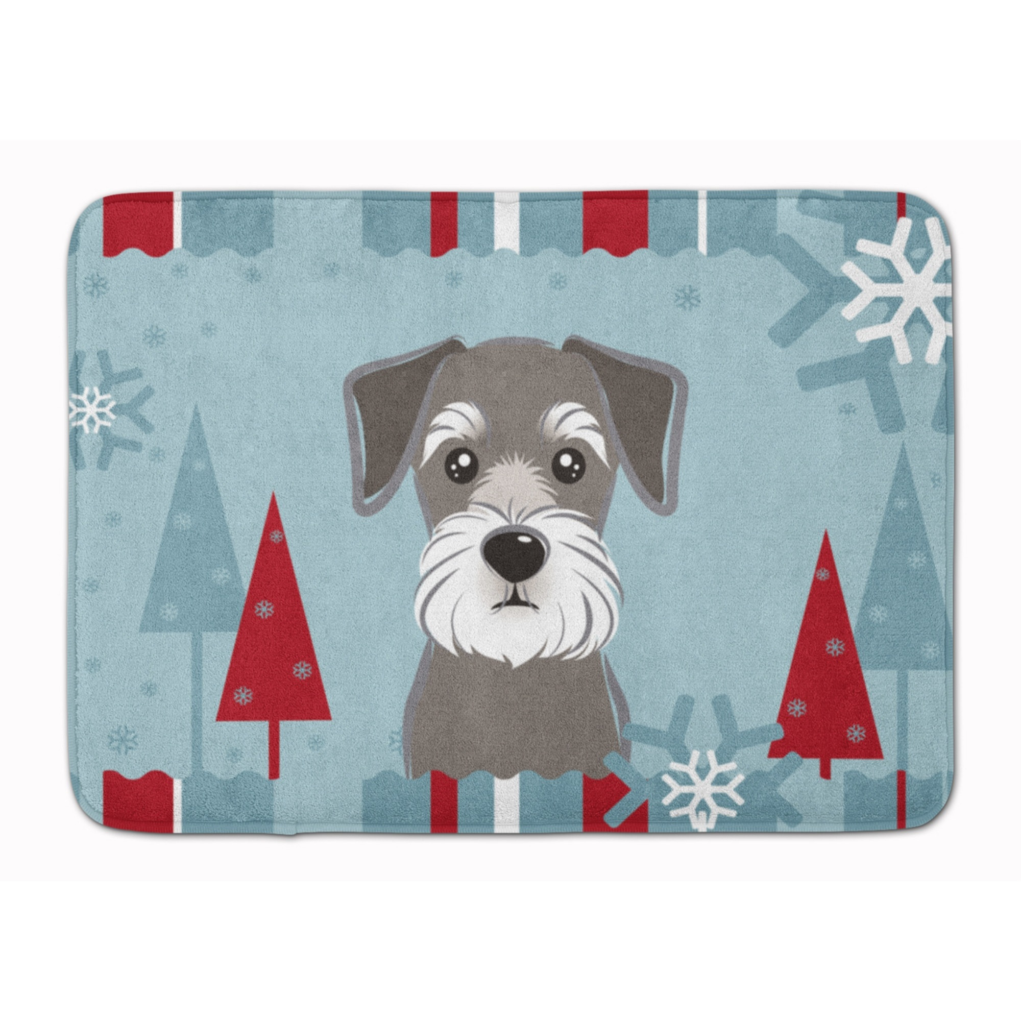 &quotCaroline's Treasures Winter Holiday Schnauzer Floor Mat, 19"" x 27"", Multicolor"