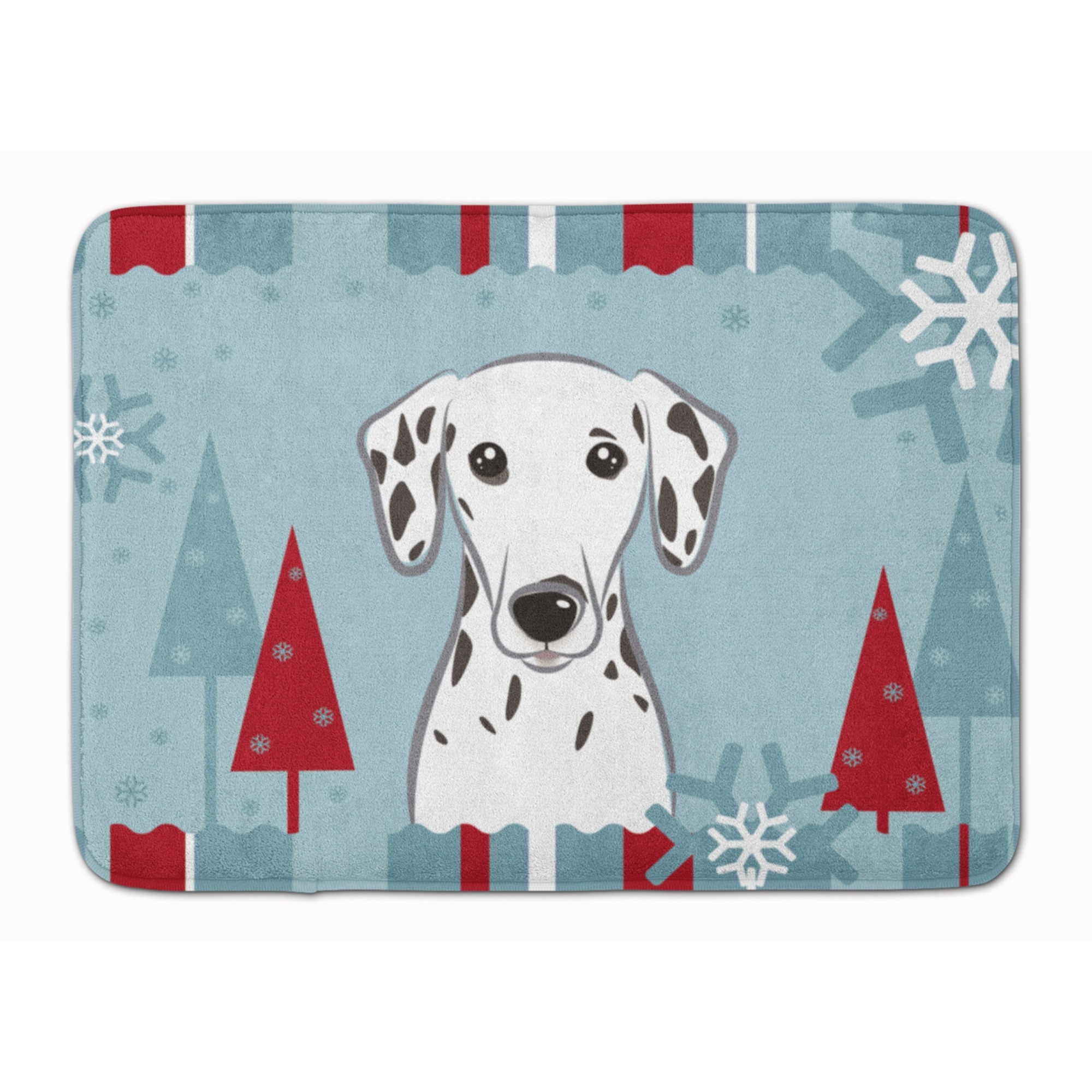 &quotCaroline's Treasures Winter Holiday Dalmatian Floor Mat, 19"" x 27"", Multicolor"