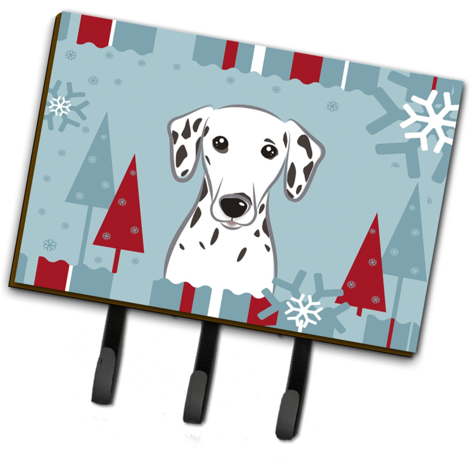 &quotCaroline's Treasures BB1706TH68 Winter Holiday Dalmatian Leash or Key Holder, Large, Multicolor"