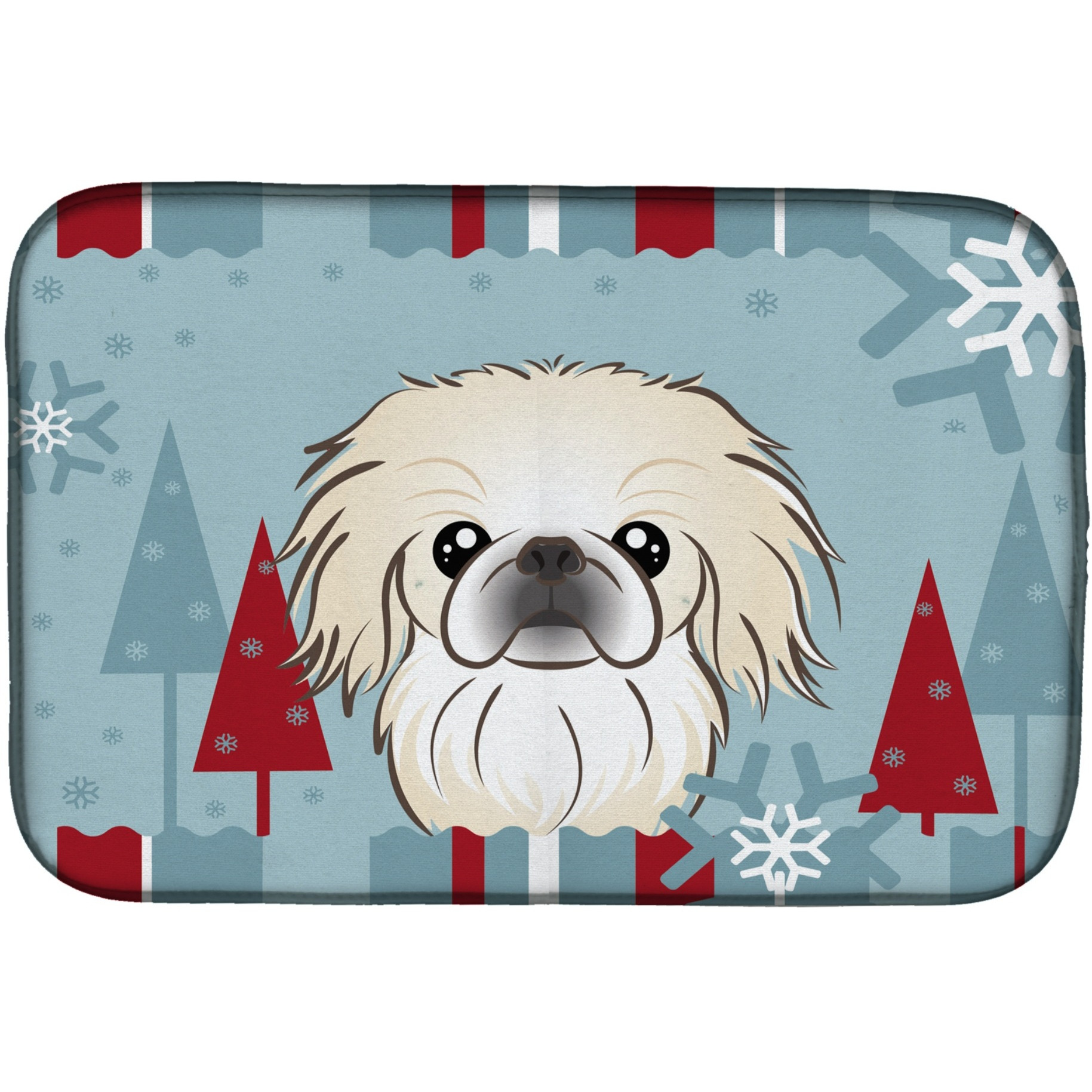 &quotCaroline's Treasures BB1717DDM Dish Drying Mat, 14 x 21, Winter Holiday"