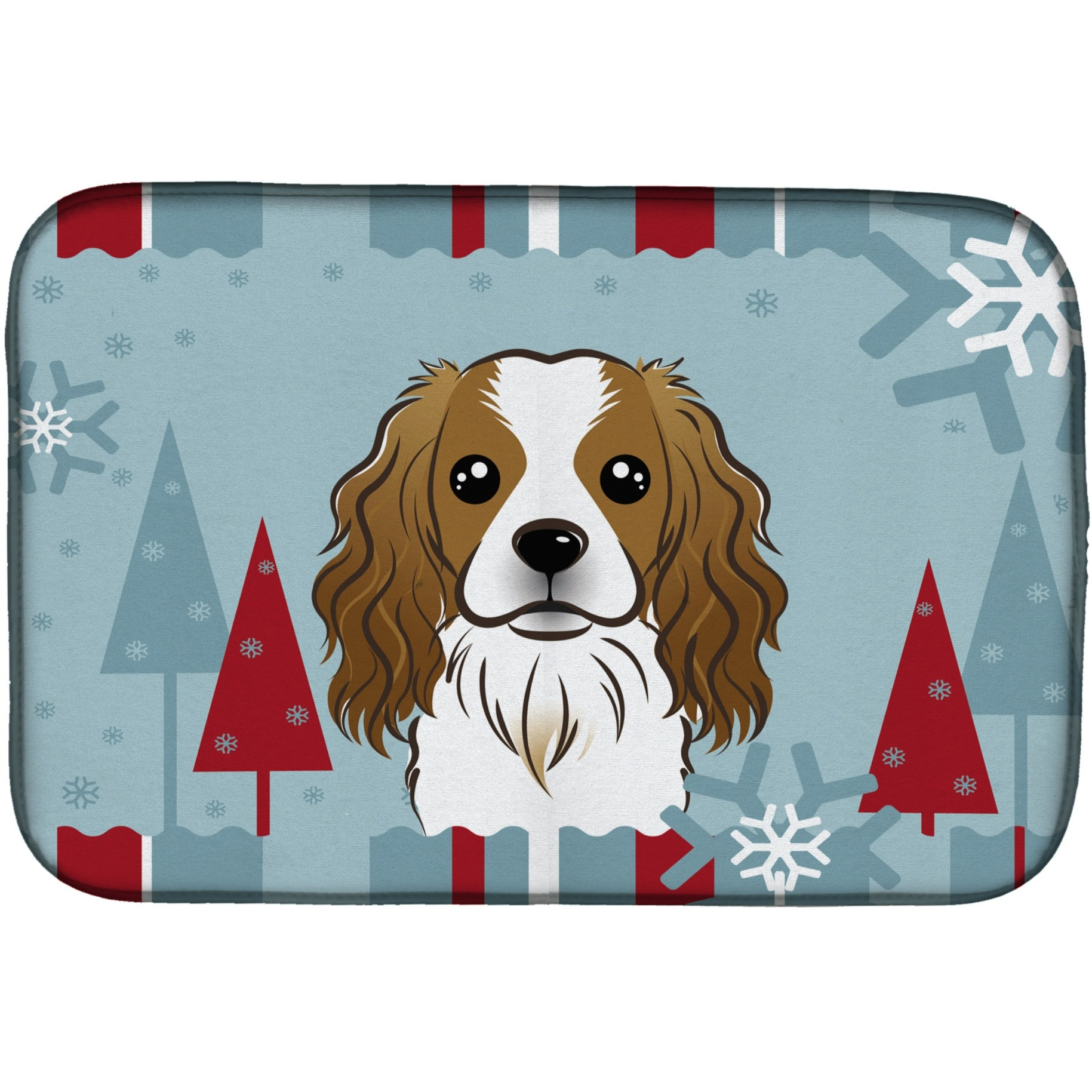 &quotCaroline's Treasures BB1720DDM Dish Drying Mat, 14 x 21, Winter Holiday"