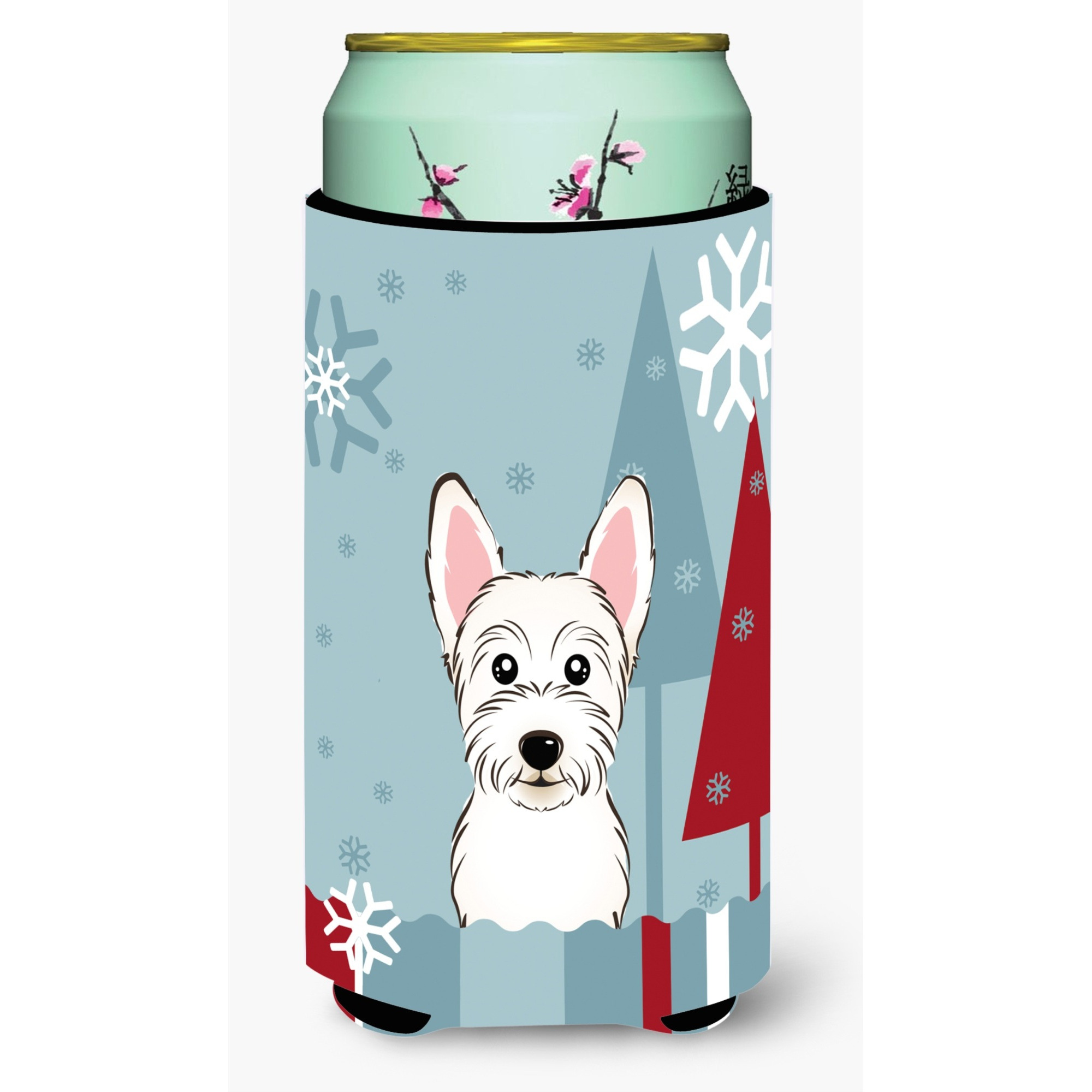 &quotCaroline's Treasures Winter Holiday Westie Tall Boy Koozie Hugger, Multicolor"