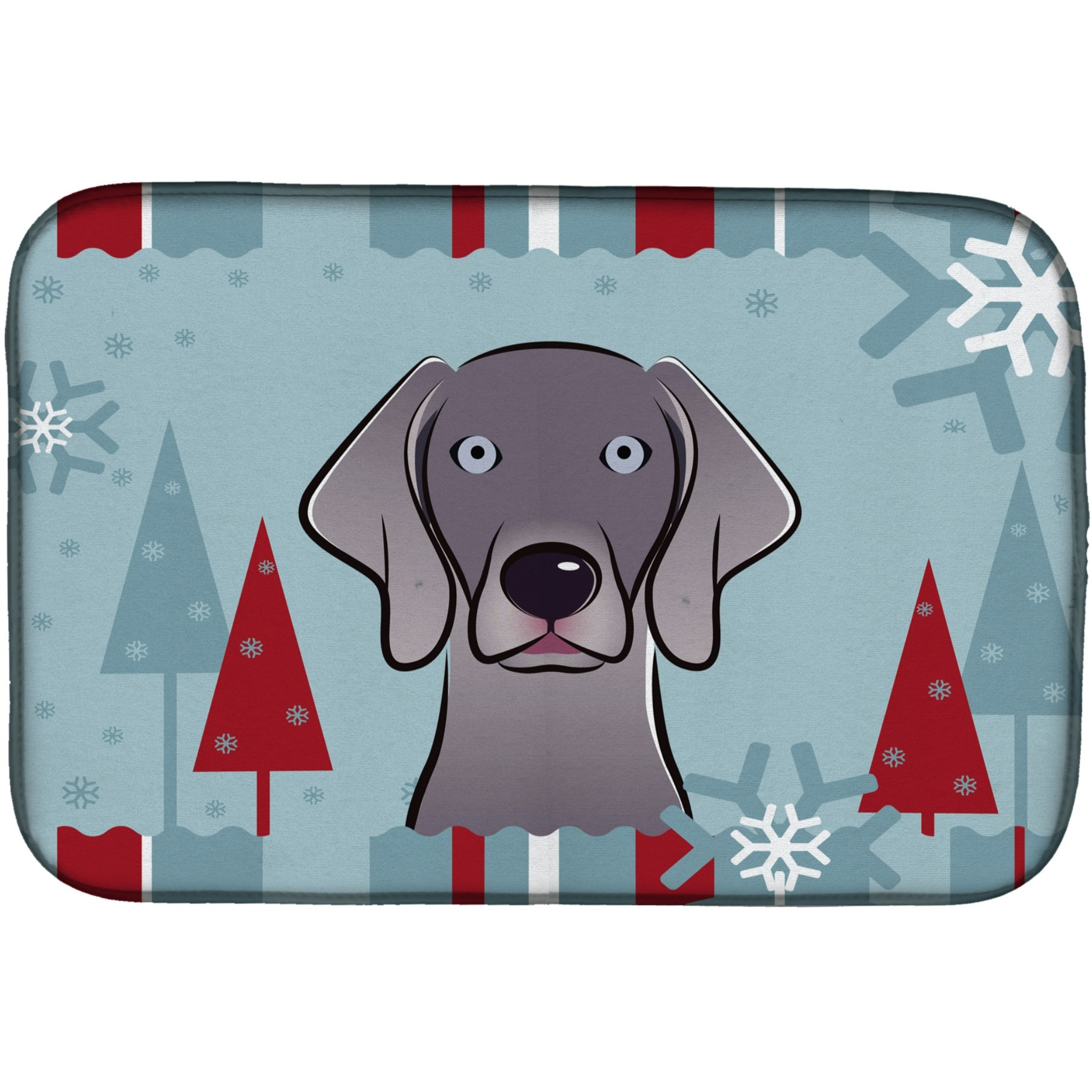 &quotCaroline's Treasures Winter Holiday Dish Drying Mat, 14"" x 21"""