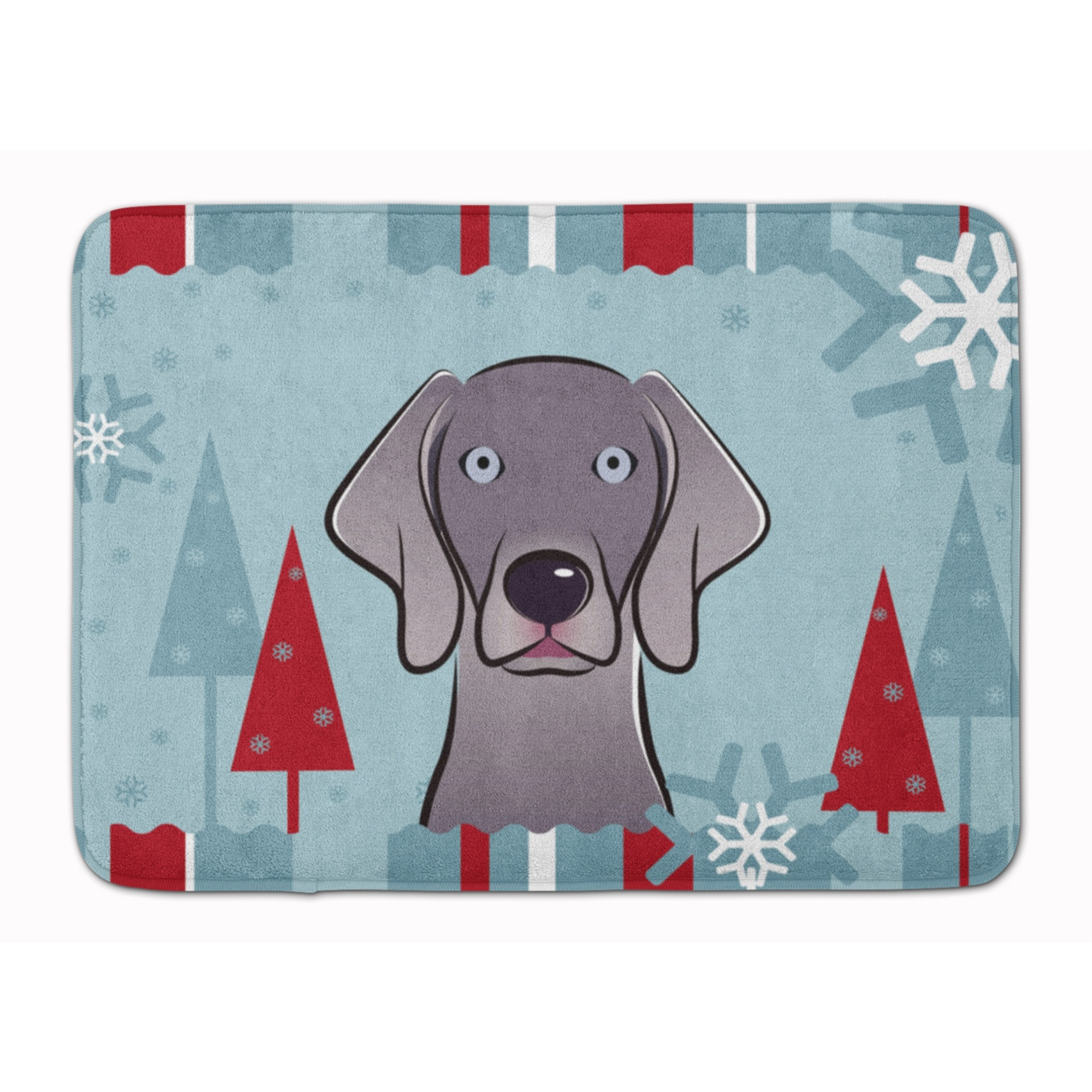 &quotCaroline's Treasures Winter Holiday Weimaraner Floor Mat, 19"" x 27"", Multicolor"