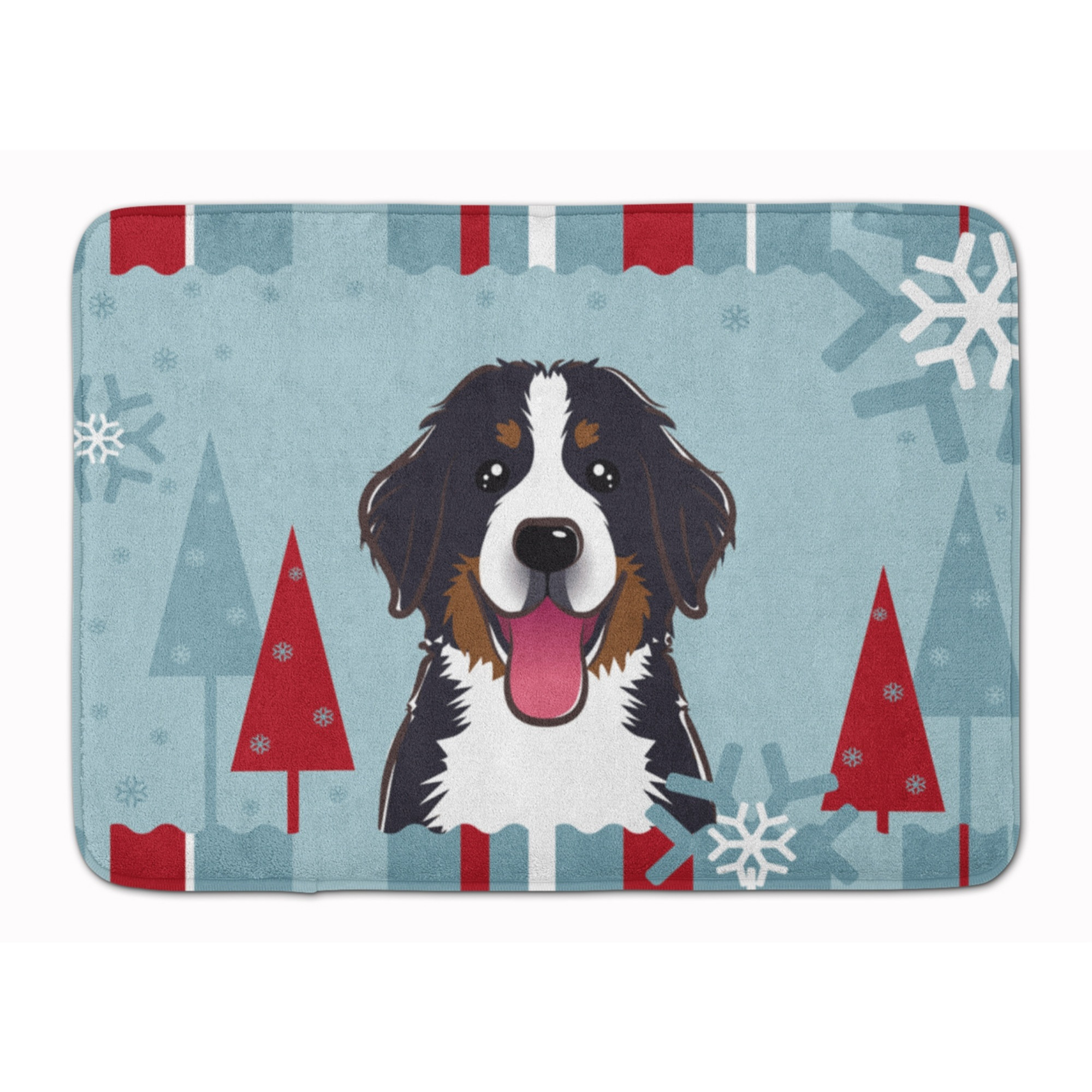 &quotCaroline's Treasures Winter Holiday Bernese Mountain Dog Floor Mat, 19"" x 27"", Multicolor"