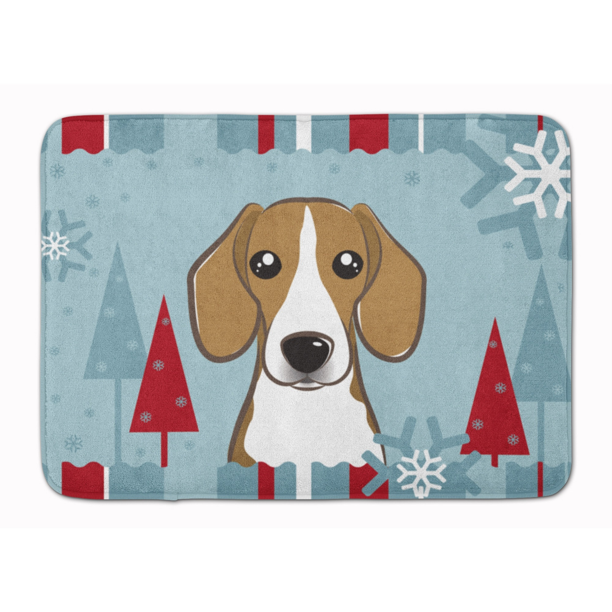 &quotCaroline's Treasures Winter Holiday Beagle Floor Mat, 19"" x 27"", Multicolor"