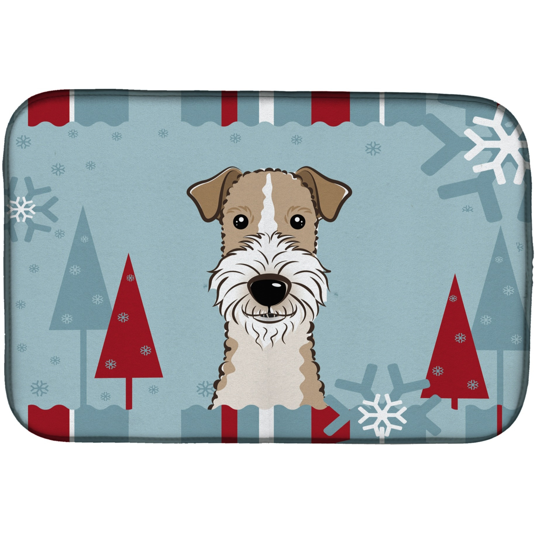 &quotCaroline's Treasures BB1743DDM Dish Drying Mat, 14 x 21, Winter Holiday"