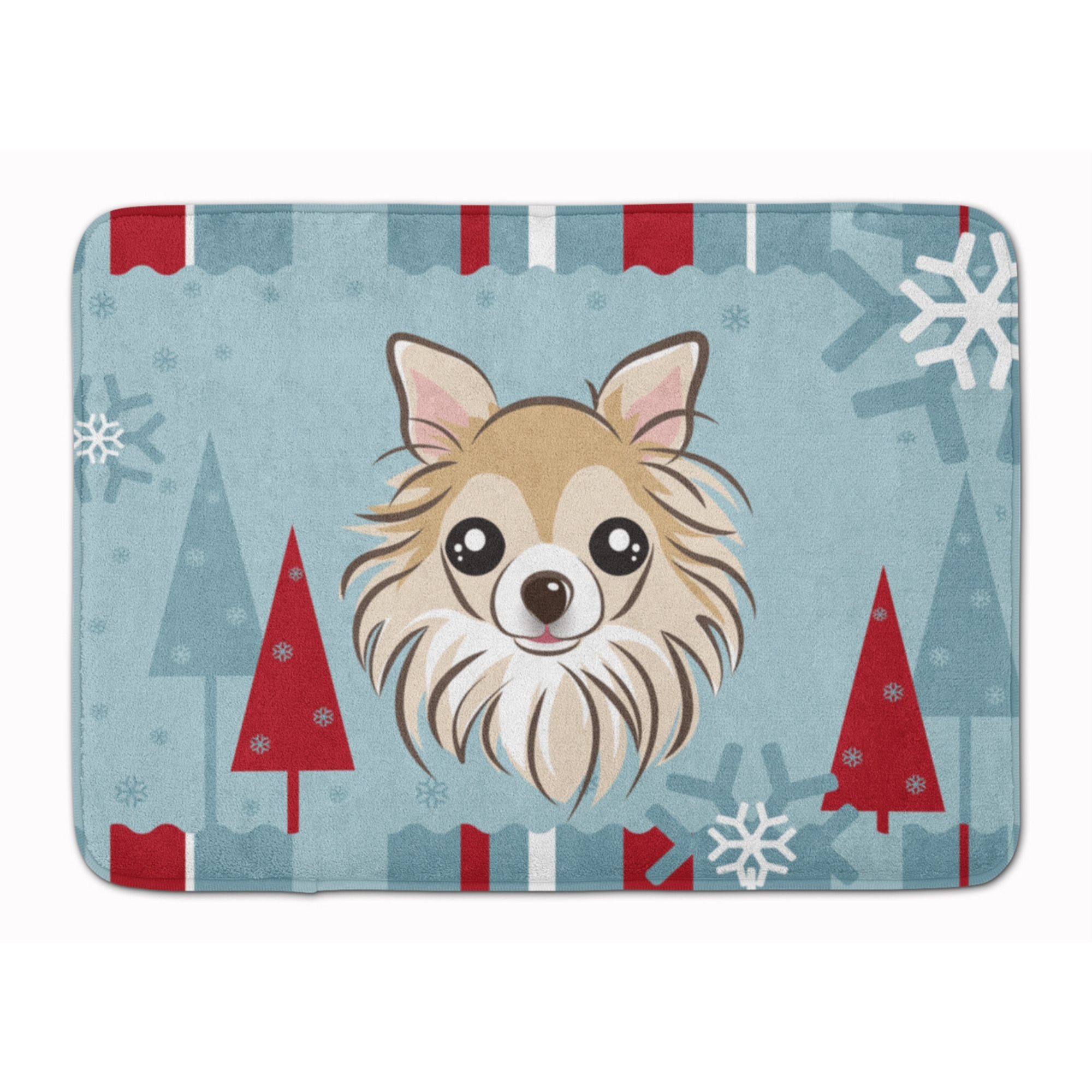 &quotCaroline's Treasures Winter Holiday Chihuahua Floor Mat, 19"" x 27"", Multicolor"