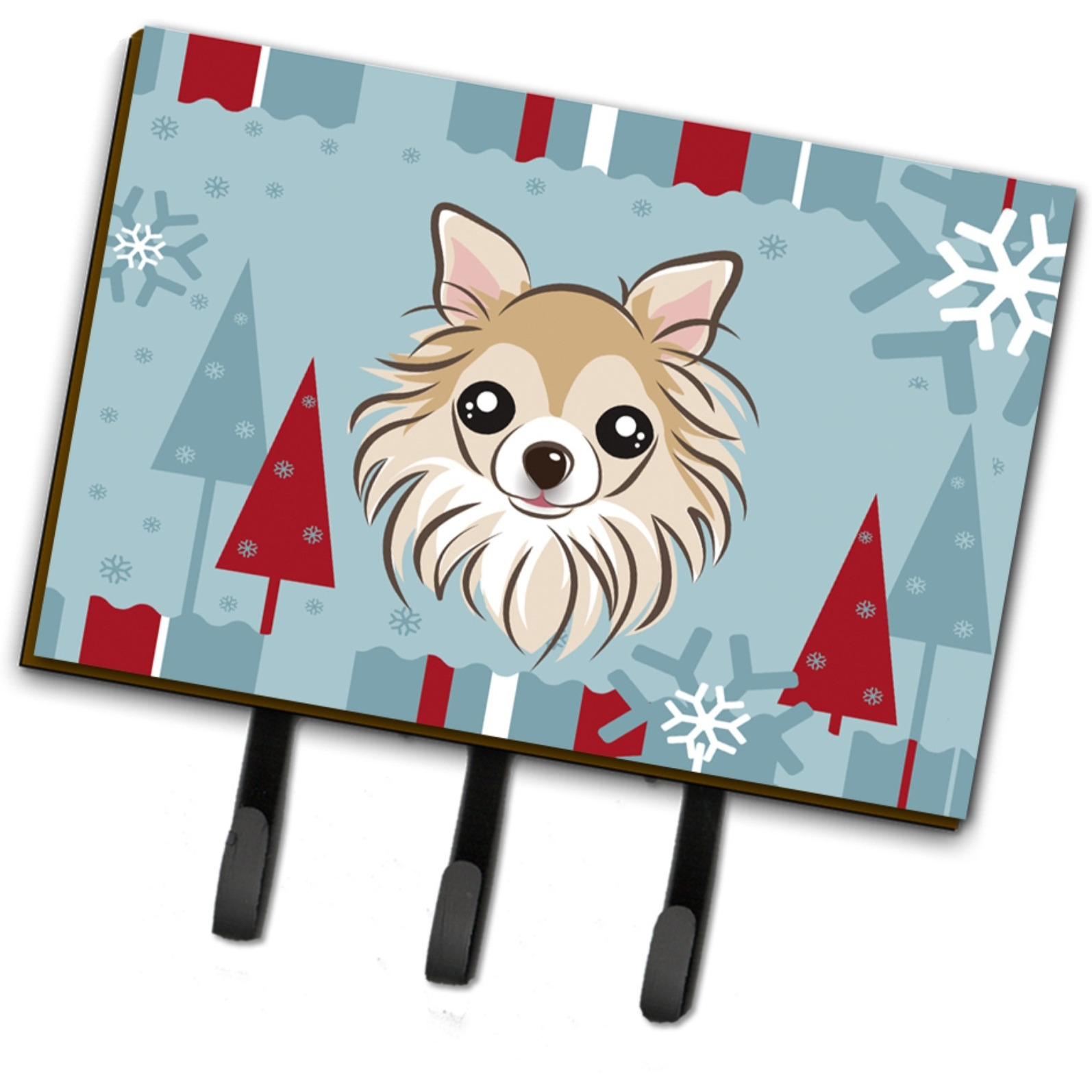 &quotCaroline's Treasures BB1747TH68 Winter Holiday Chihuahua Leash or Key Holder, Large, Multicolor"