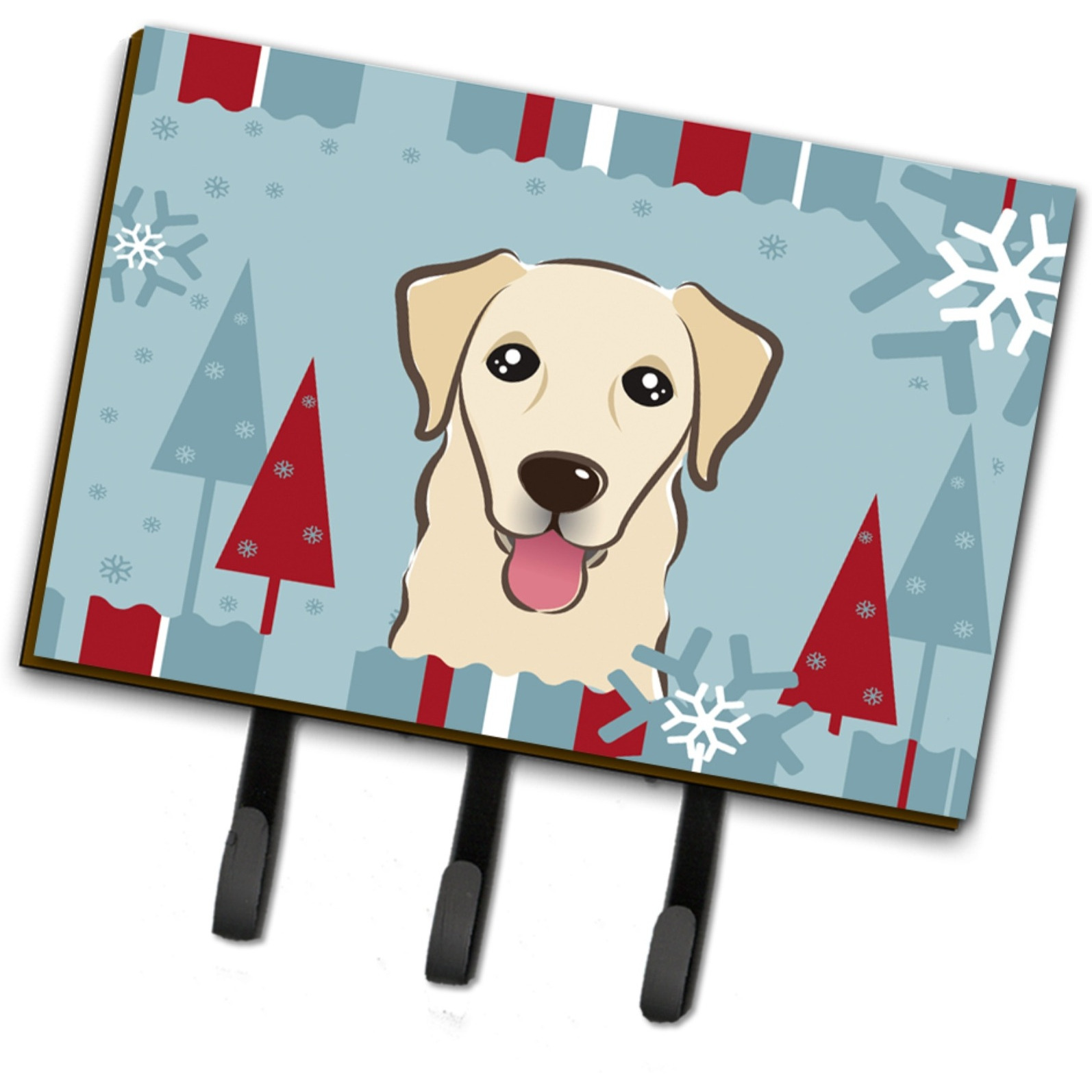 &quotCaroline's Treasures BB1748TH68 Winter Holiday Golden Retriever Leash or Key Holder, Large, Multicolor"