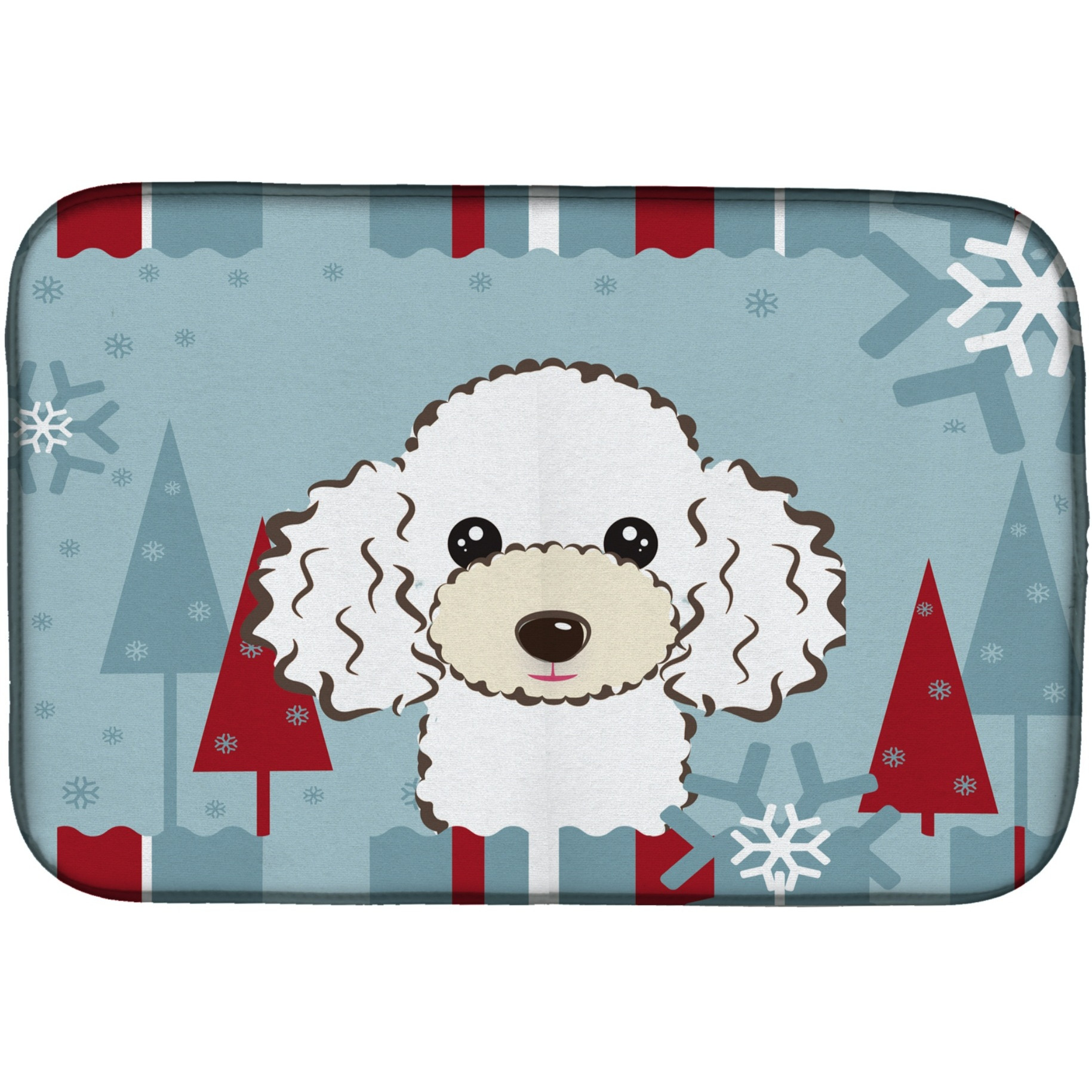 &quotCaroline's Treasures Adds A Touch Of Flair Dish Drying Mat, 14"" x 21"", Winter Holiday"