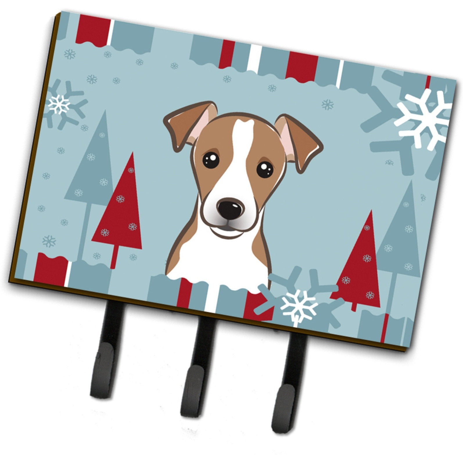 &quotCaroline's Treasures BB1756TH68 Winter Holiday Jack Russell Terrier Leash or Key Holder, Large, Multicolor"