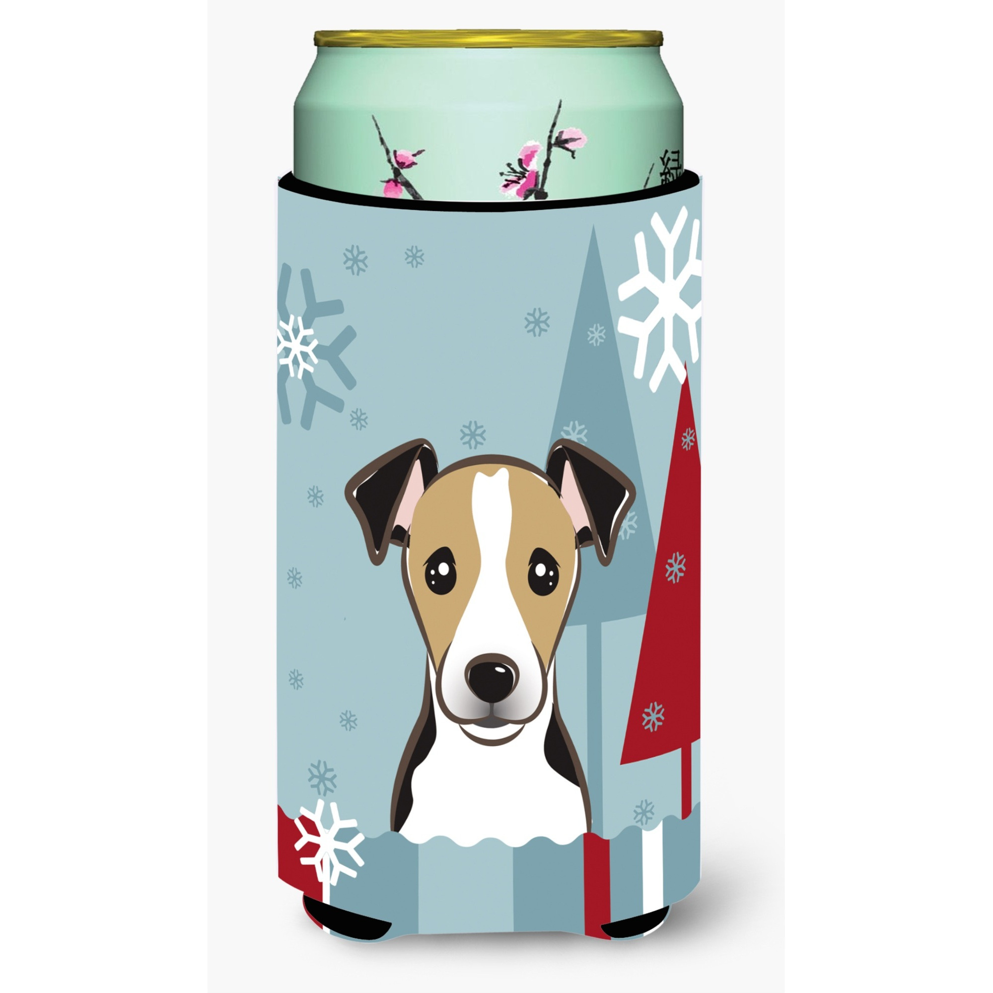 &quotCaroline's Treasures BB1757TBC Winter Holiday Jack Russell Terrier Tall Boy Koozie Hugger, Multicolor"