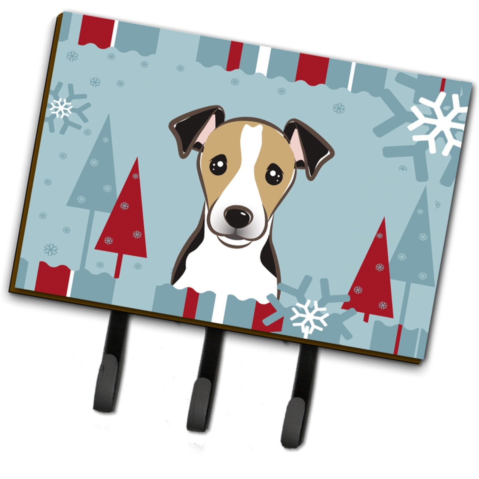 &quotCaroline's Treasures BB1757TH68 Winter Holiday Jack Russell Terrier Leash or Key Holder, Large, Multicolor"