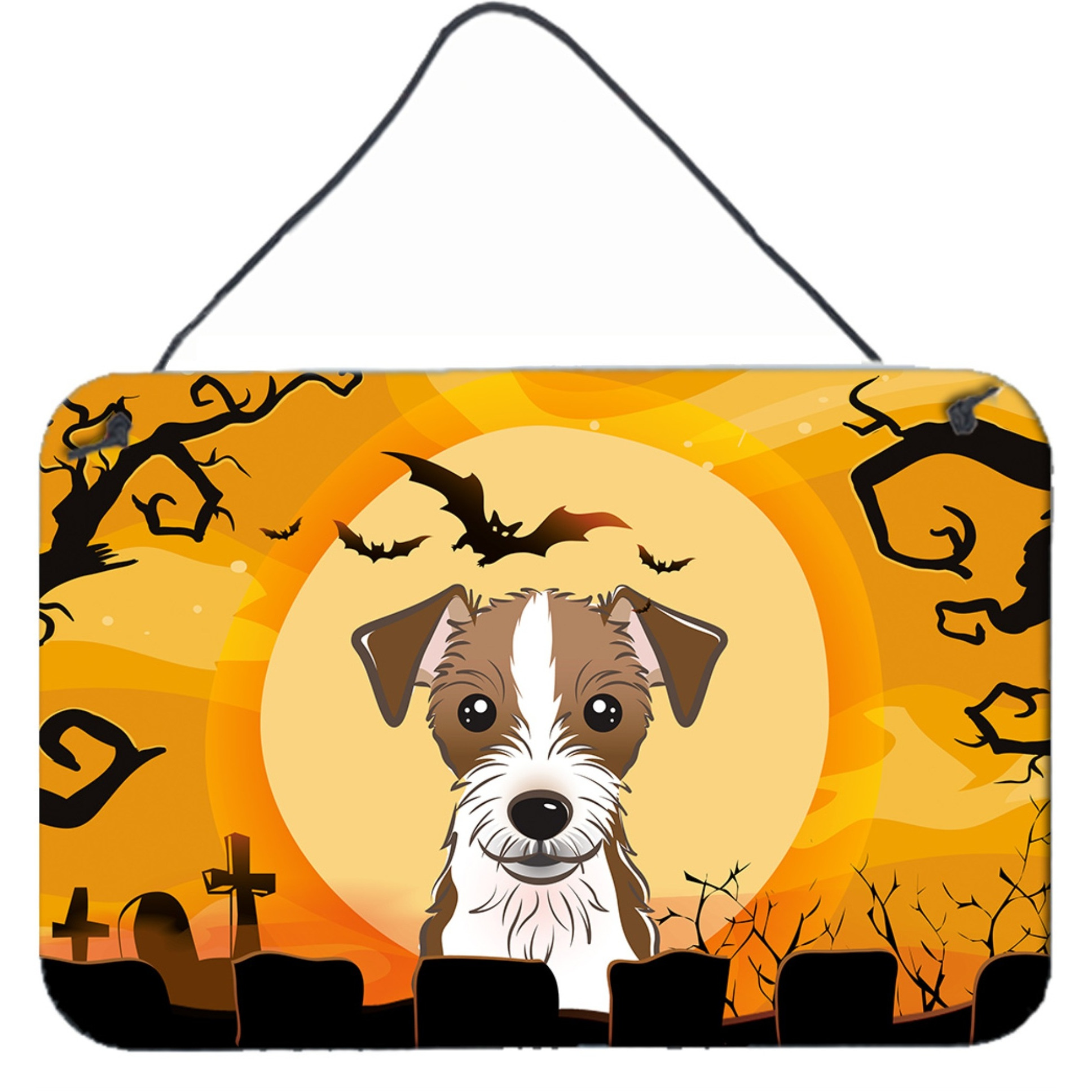 &quotCaroline's Treasures Halloween Jack Russell Terrier Wall or Door Hanging Prints BB1760DS812, 8HX12W, Multicolor"