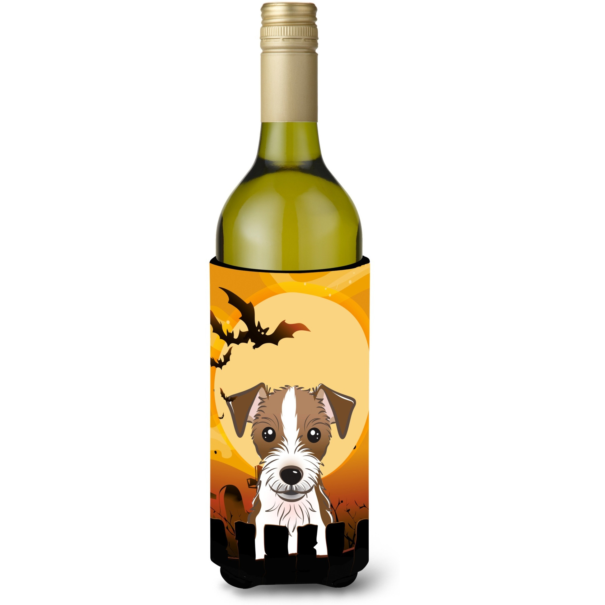 &quotCaroline's Treasures BB1760LITERK Halloween Jack Russell Terrier Wine Bottle Koozie Hugger, 750 ml, Multicolor"