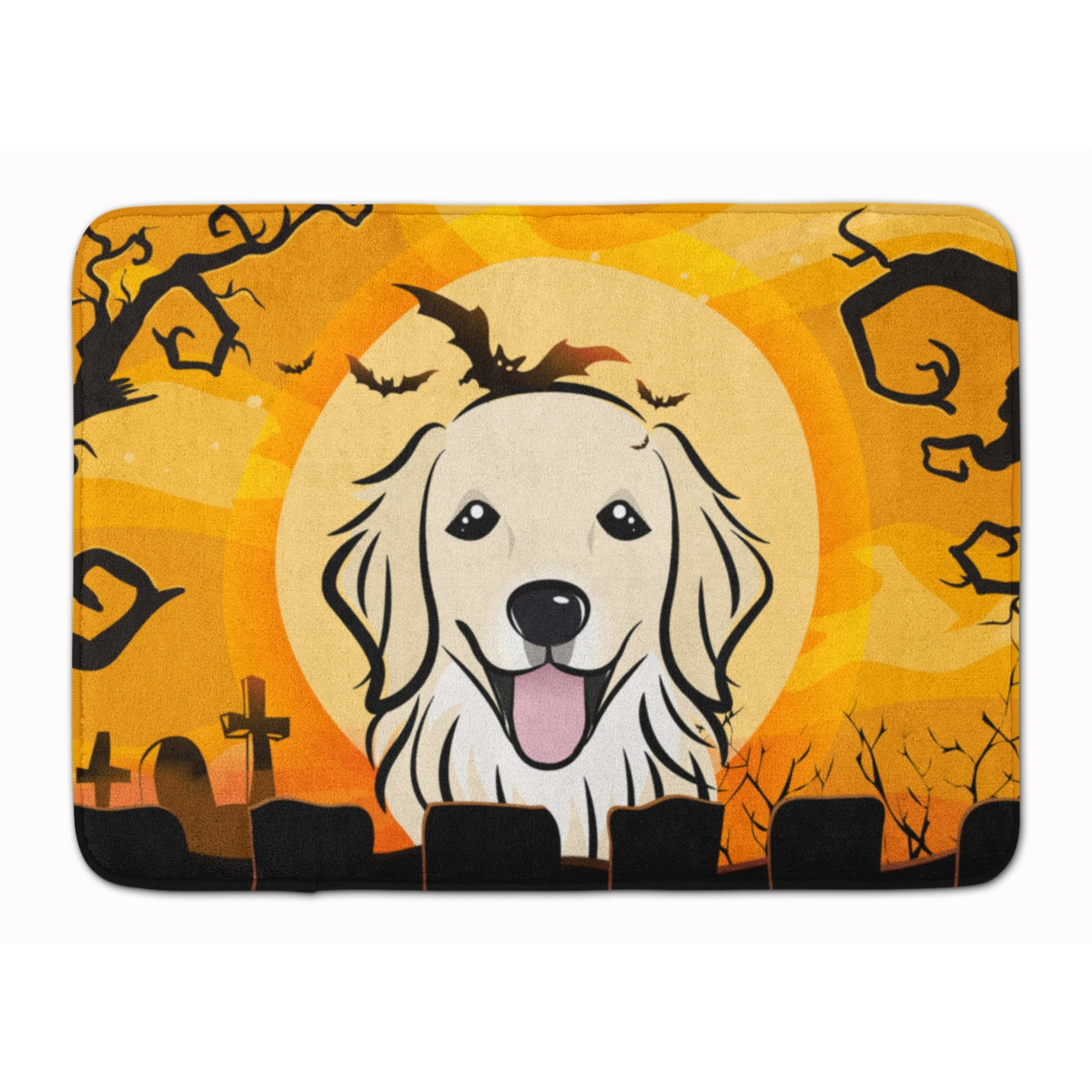 &quotCaroline's Treasures Halloween Golden Retriever Floor Mat, 19"" x 27"", Multicolor"