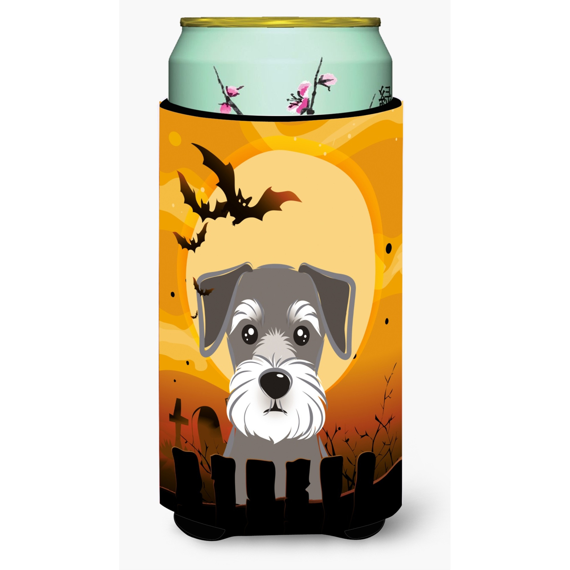 &quotCaroline's Treasures Halloween Schnauzer Tall Boy Koozie Hugger, Multicolor"