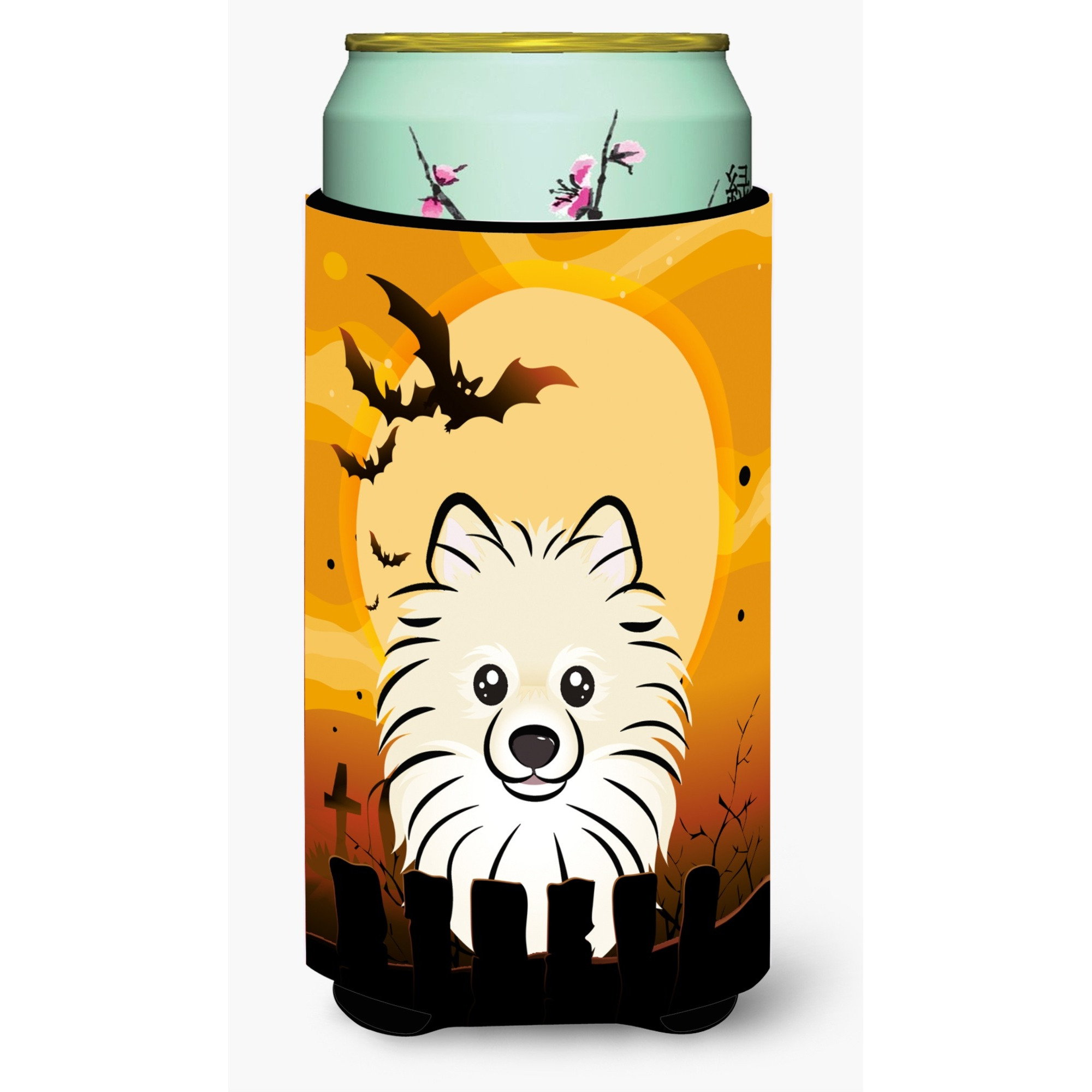 &quotCaroline's Treasures Halloween Pomeranian Tall Boy Koozie Hugger, Multicolor"