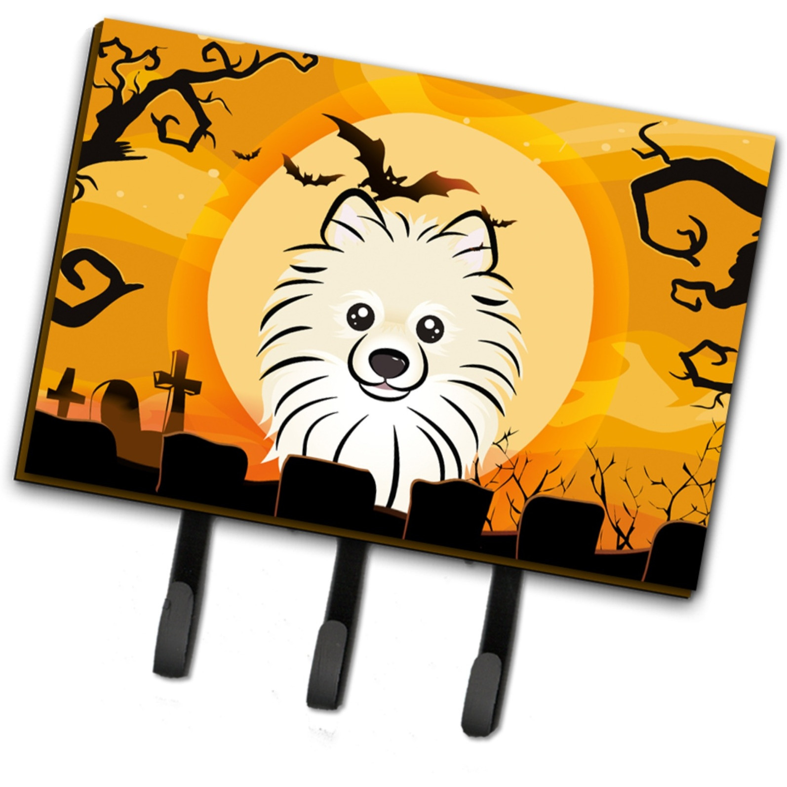 &quotCaroline's Treasures BB1765TH68 Halloween Pomeranian Leash or Key Holder, Large, Multicolor"
