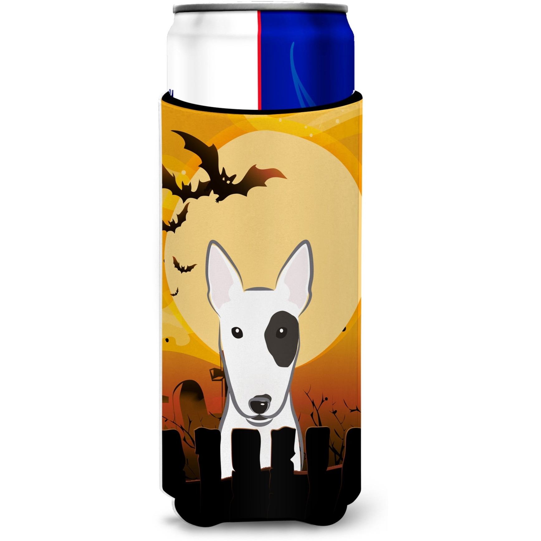 &quotCaroline's Treasures Halloween Bull Terrier Michelob Ultra Koozies for Slim Cans, Multicolor"