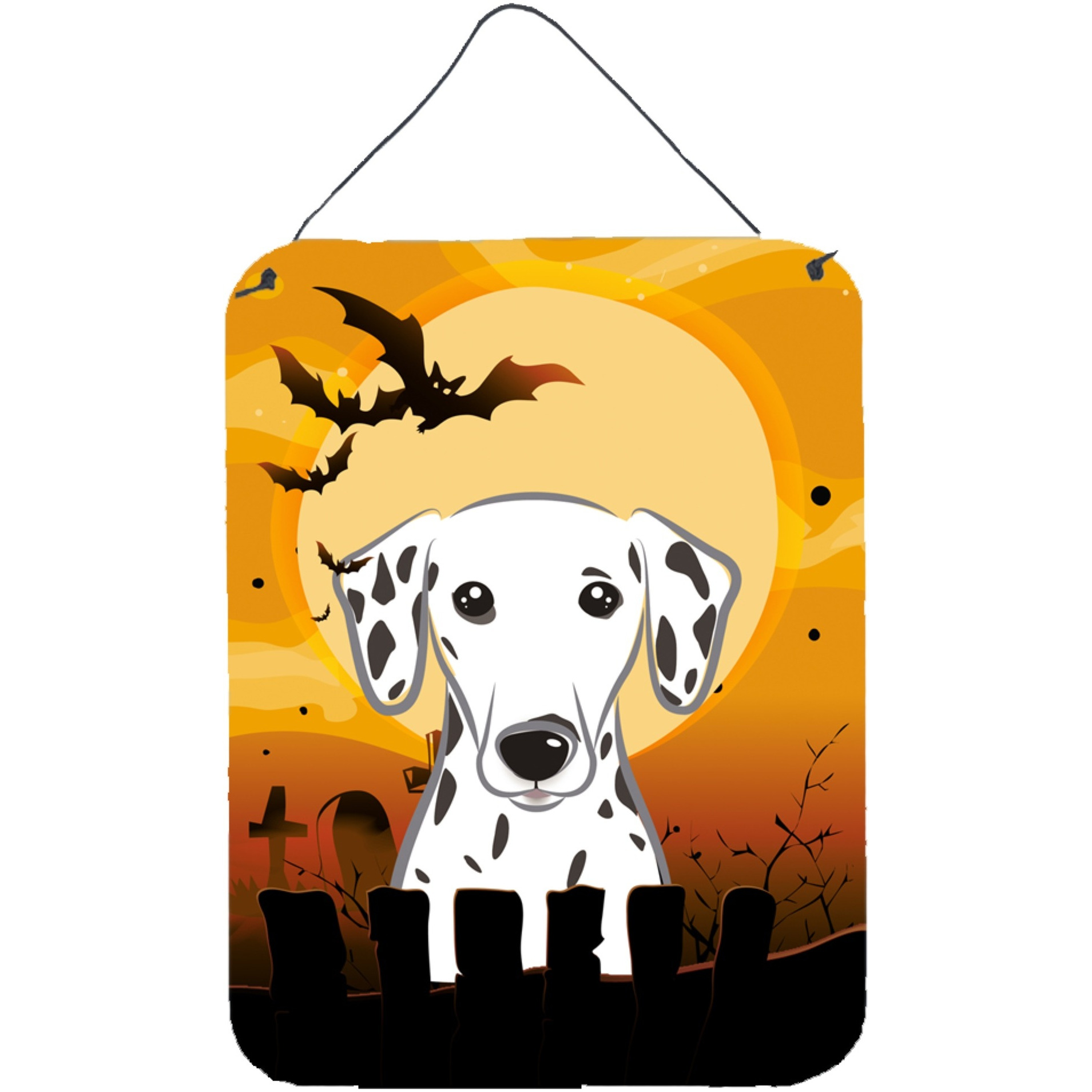 &quotCaroline's Treasures Halloween Dalmatian Wall or Door Hanging Prints BB1768DS1216, 16HX12W, Multicolor"