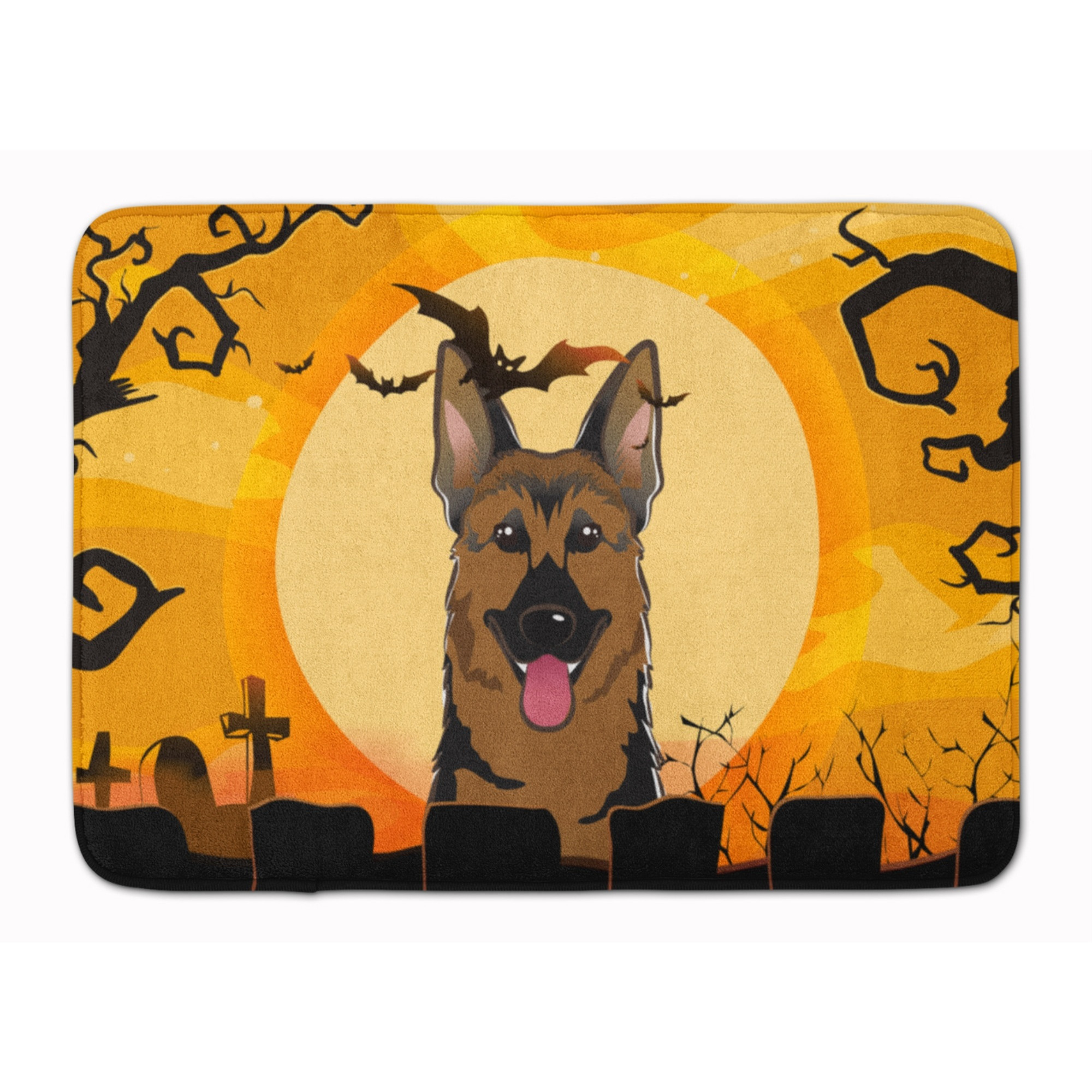 &quotCaroline's Treasures Halloween German Shepherd Floor Mat, 19"" x 27"", Multicolor"