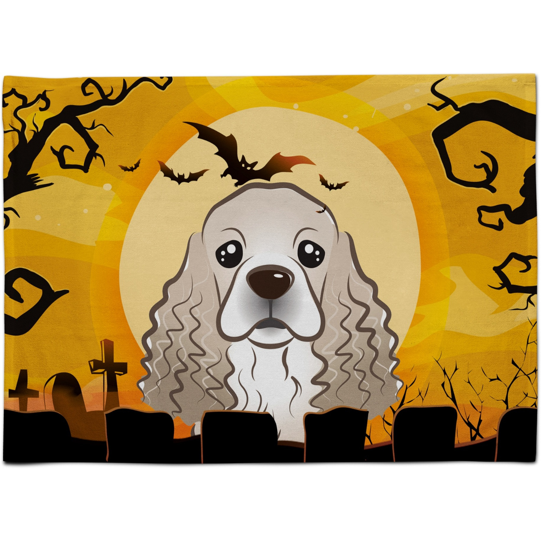 &quotCaroline's Treasures BB1774PLMT Halloween Cocker Spaniel Fabric Placemat, Multicolor"