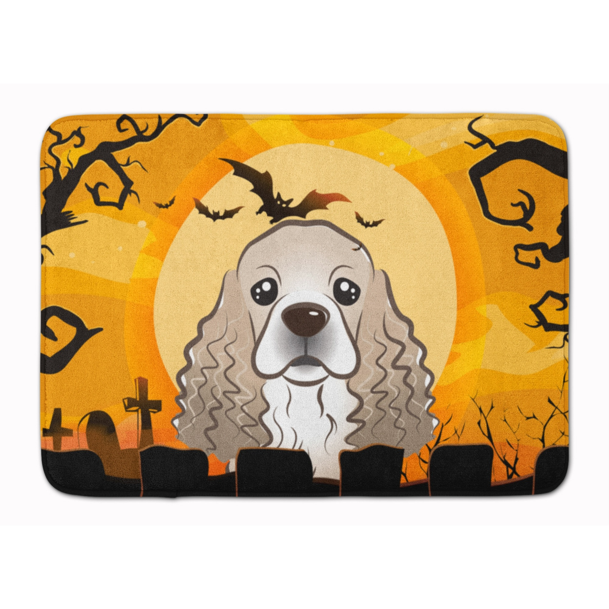 &quotCaroline's Treasures Halloween Cocker Spaniel Floor Mat, 19"" x 27"", Multicolor"