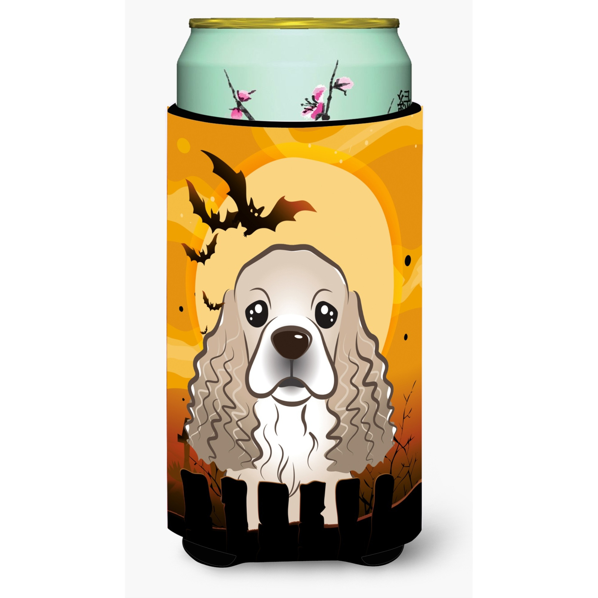 &quotCaroline's Treasures Halloween Cocker Spaniel Tall Boy Koozie Hugger, Multicolor"
