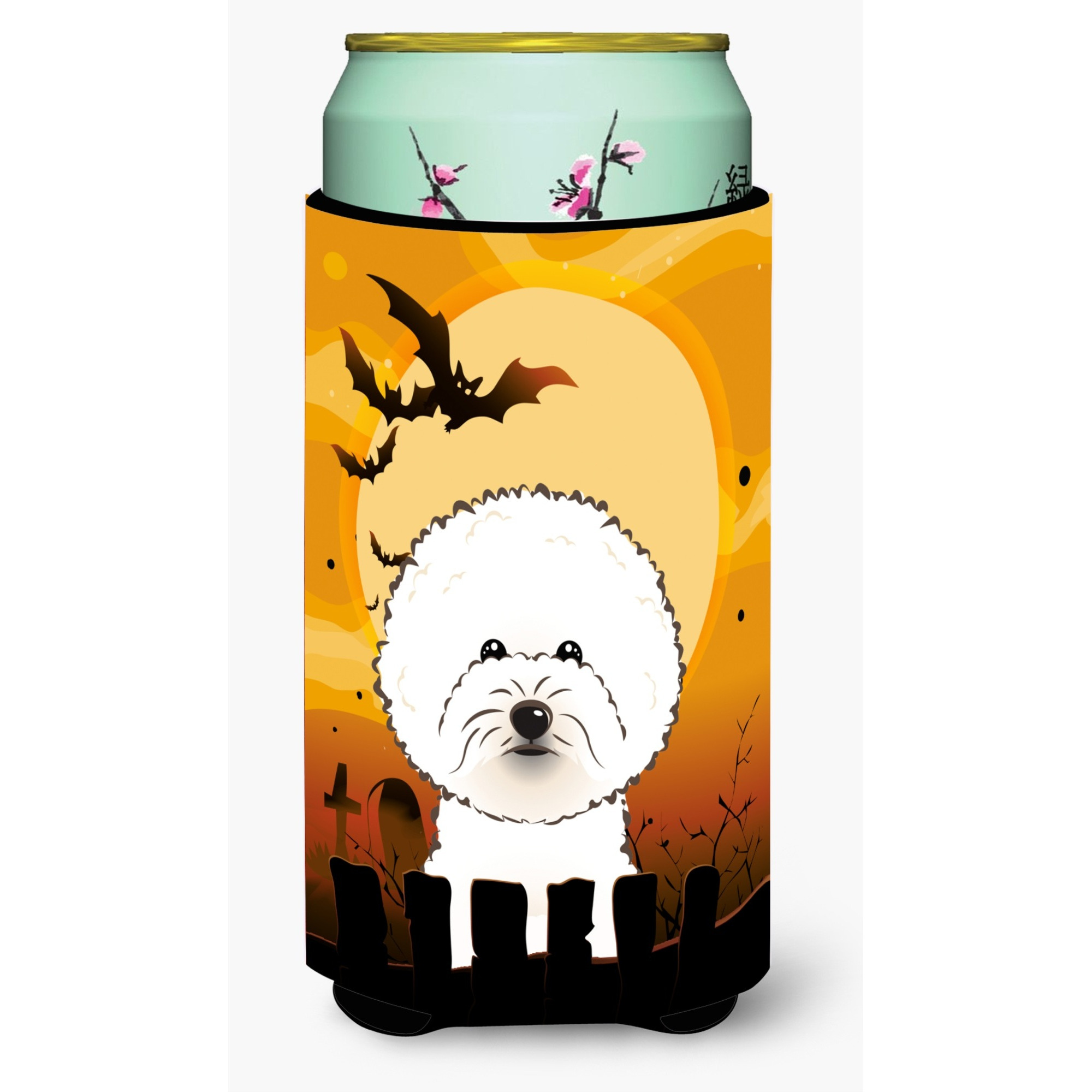 &quotCaroline's Treasures Halloween Bichon Frise Tall Boy Koozie Hugger, Multicolor"
