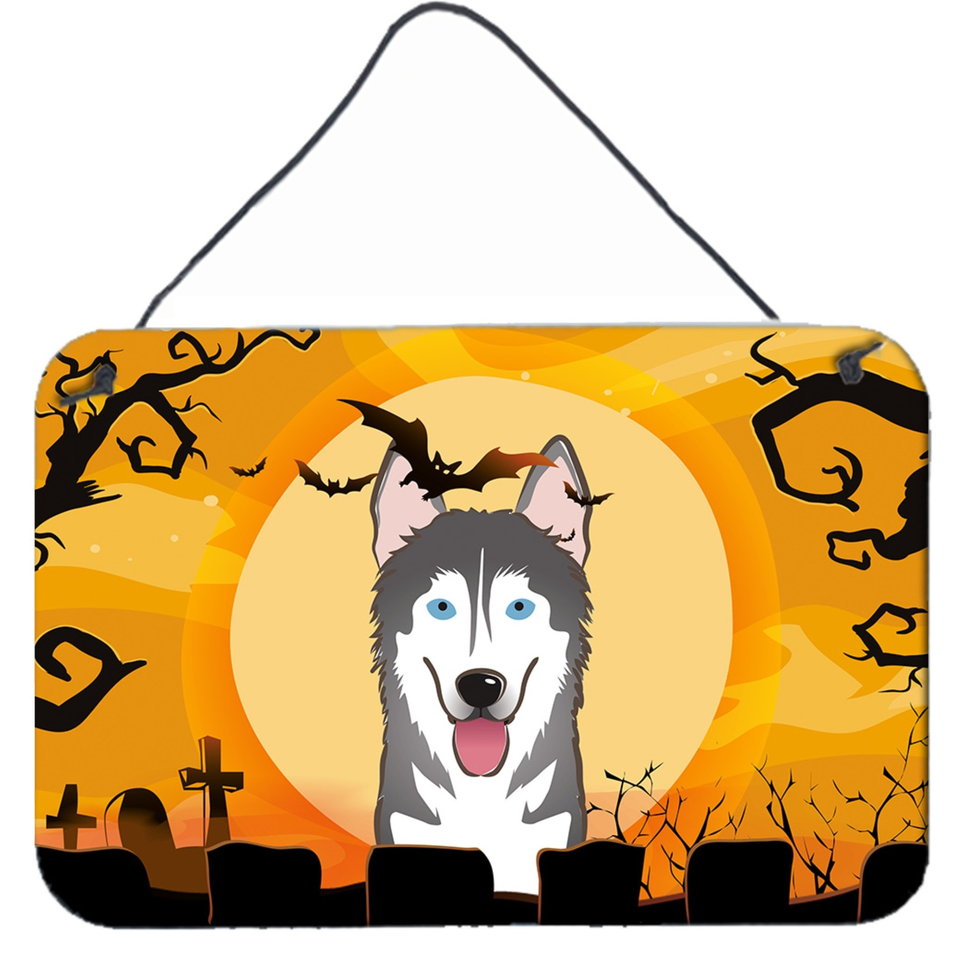 &quotCaroline's Treasures Halloween Alaskan Malamute Wall or Door Hanging Prints BB1776DS812, 8HX12W"