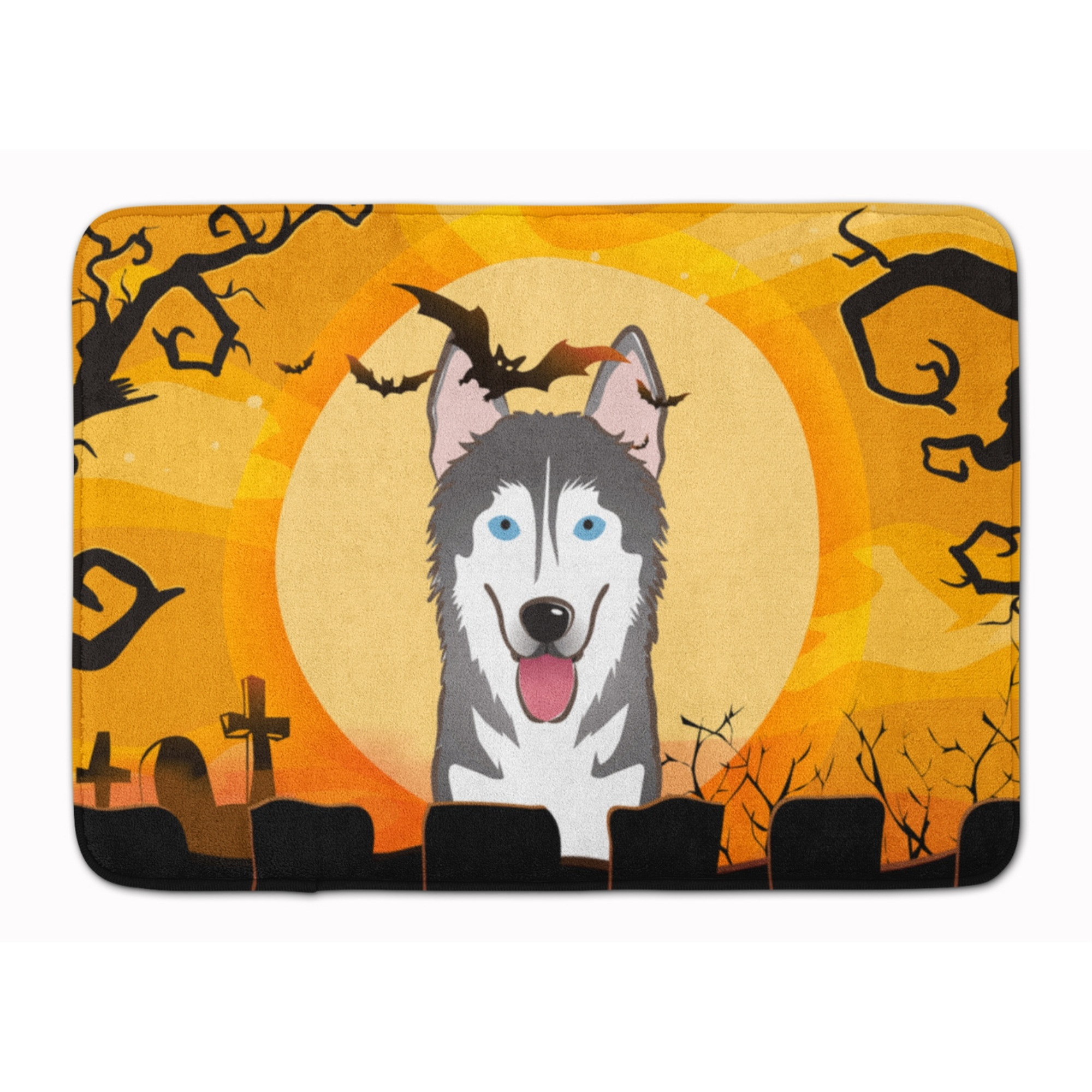 &quotCaroline's Treasures Halloween Alaskan Malamute Floor Mat, 19"" x 27"", Multicolor"