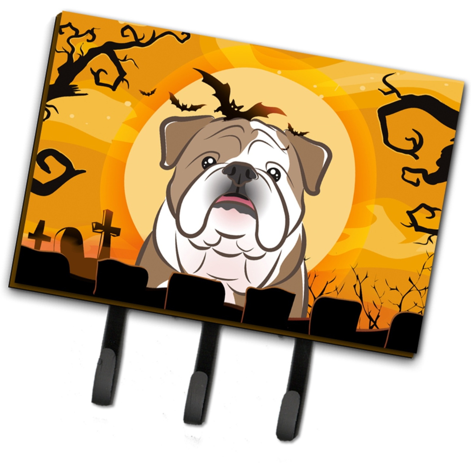 &quotCaroline's Treasures BB1777TH68 Halloween English Bulldog Leash or Key Holder, Large, Multicolor"